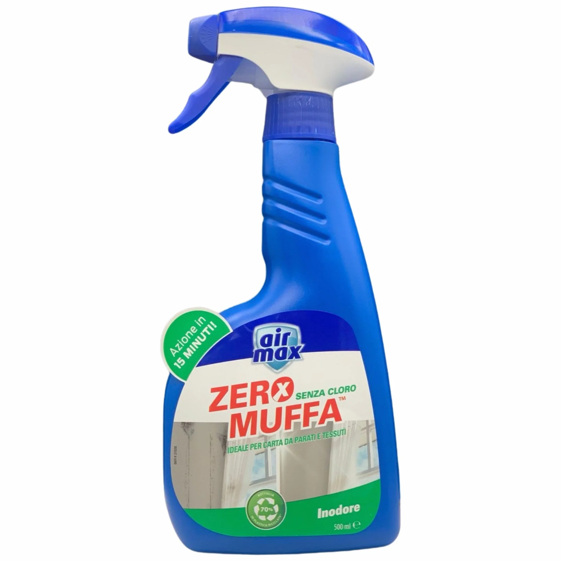 A. Max Zero Muffa Senza Cloro 500ml + Panno SOFT In Lattice 30x30cm, Ideale Per Carta Da Parati e Tessuti