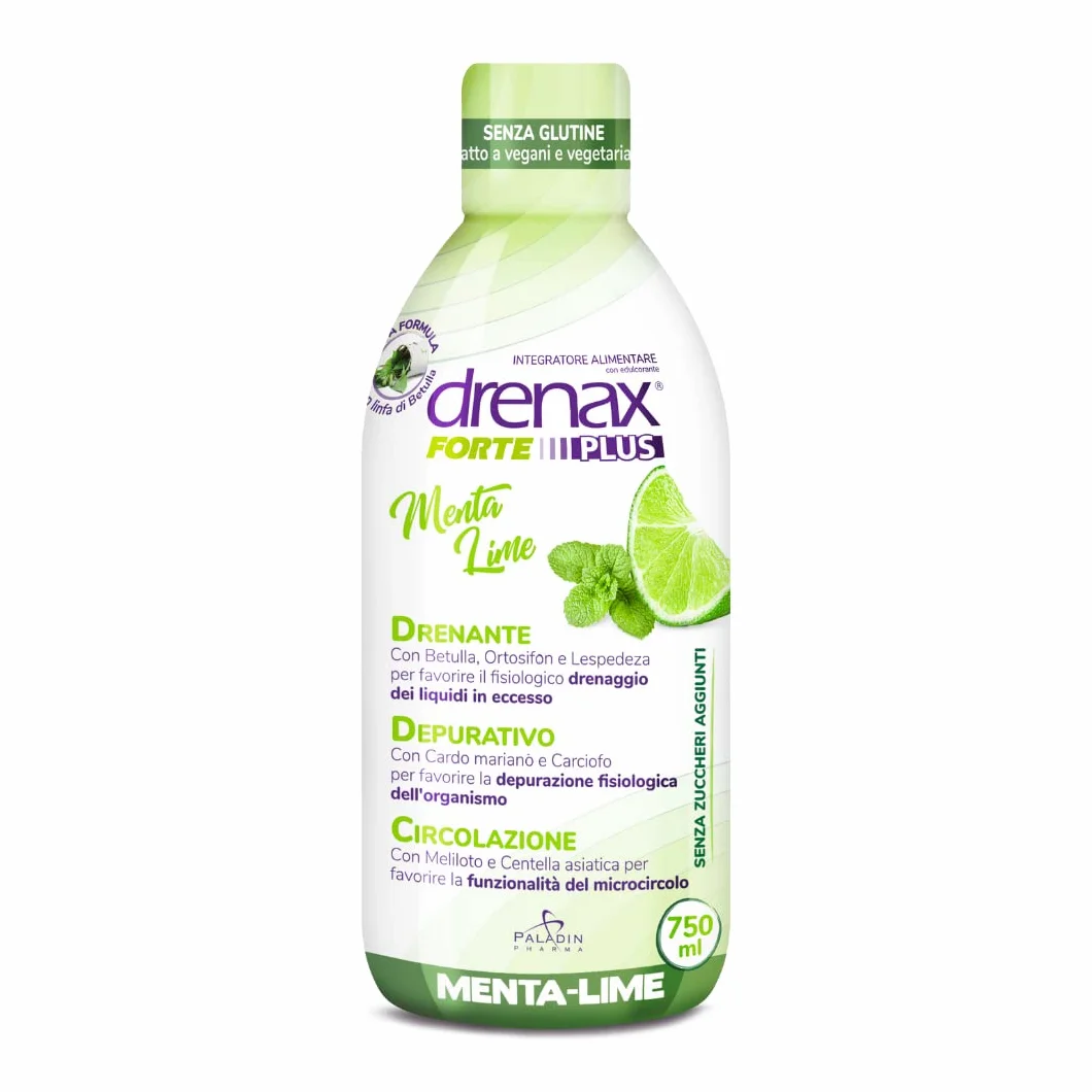 Drenax Forte Plus Menta e Lime Integratore Drenante Depurativo 750ml