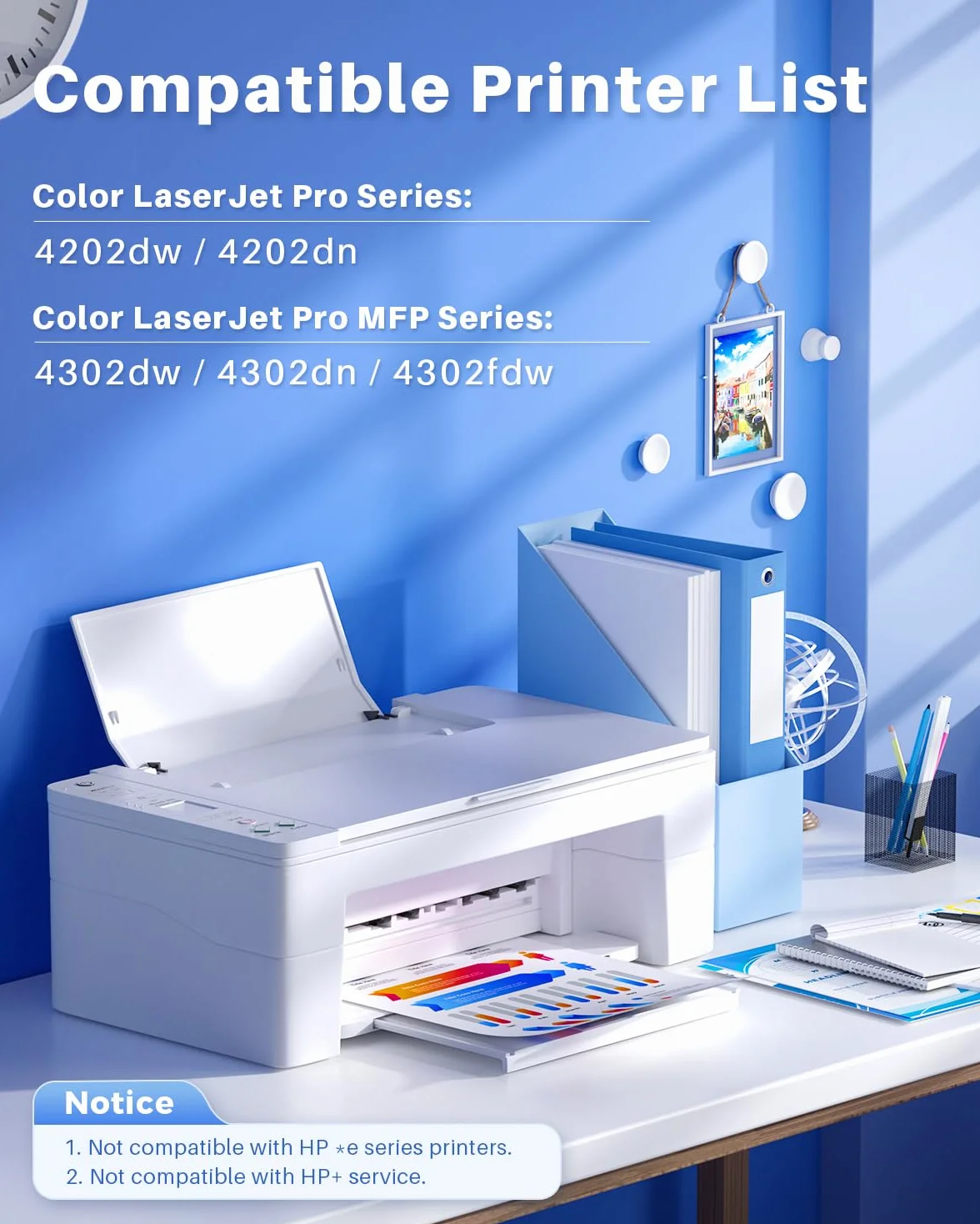 INK4U 220A Cartuccia Toner (Chip Recente) Compatibili per HP 220A 220X | Toner con Color Laserjet Pro 4202dn 4302fdn MFP 4302dw 4302fdw 4202dw 4202dn 4302fdn (W2200A W2201A W2202A W2203A)