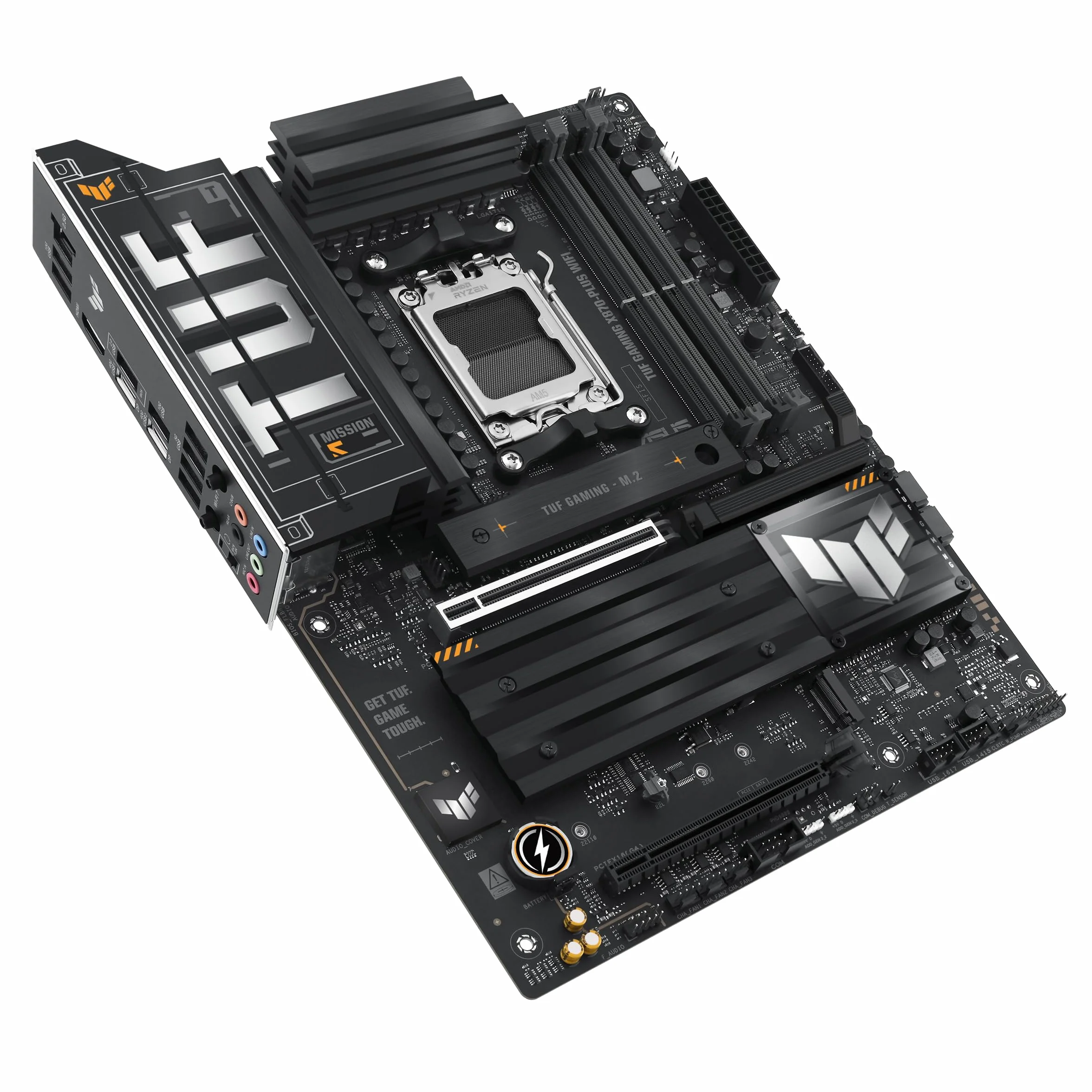 ASUS TUF Gaming X870-PLUS Scheda madre WiFi AMD AM5 X870 ATX, 16+2+1, 80A SPS Power Stages, DDR5, PCIe 5.0 Ready, quattro slot M.2, Wi-Fi 7, LAN 2,5 GB, HDMI, USB4® 40 Gbps, SATA 6 Gbps, USB