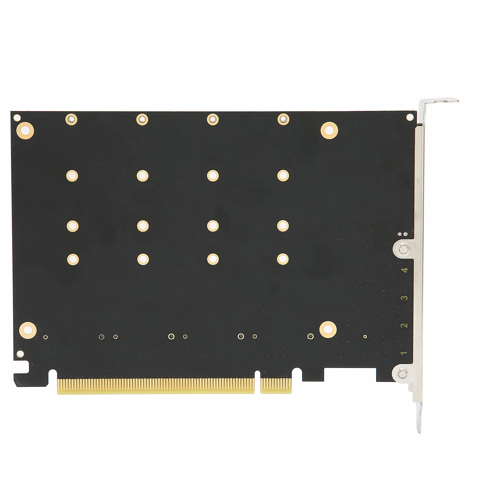 Akozon Scheda di Espansione M.2, Scheda Adattatore 4 Porte M.2 Nvme SSD Nvme Adattatore Convertitore Disco Rigido Lettore Espansione PCIE a PCIE X16 Chiave M