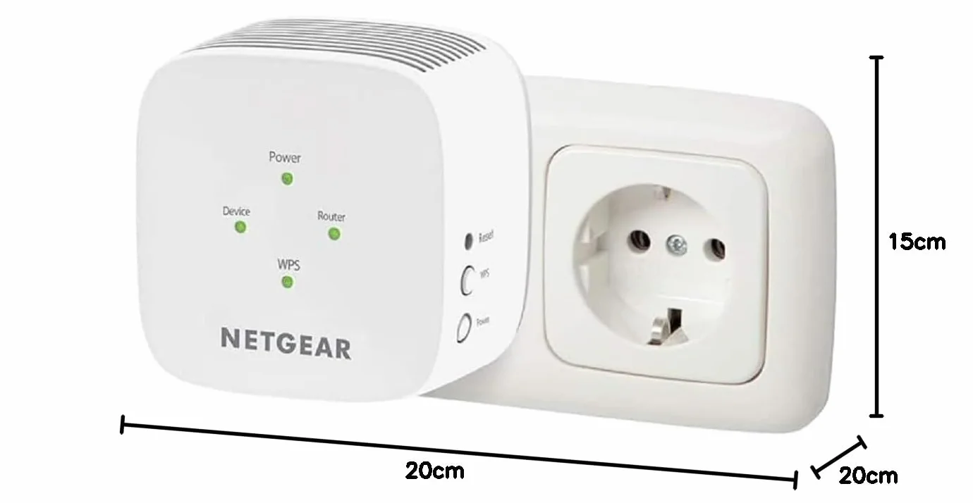 NETGEAR Ripetitore WiFi (EX3110) Ripetitore WiFi Potente Dual-Band per la casa, Copertura fino 90m2, Range Extender Amplificatore, Potente Compatibile con Tutti gli operatori Internet