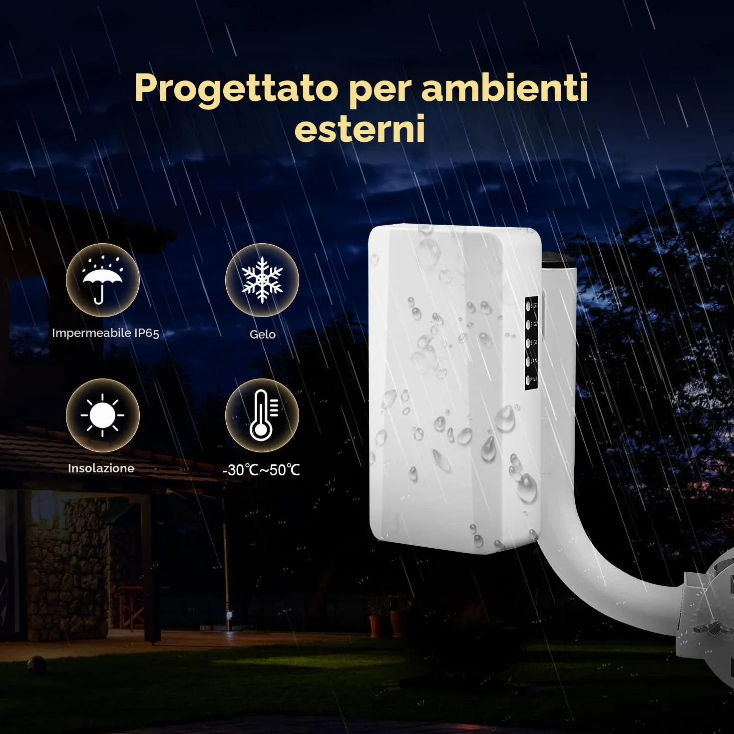 Ponte wireless per esterni, ponte WiFi punto a punto con porta Ethernet, distanza 2,4 GHz, 500 M-1 KM, 100 Mbps, adattatore PoE 24 V, confezione da 2