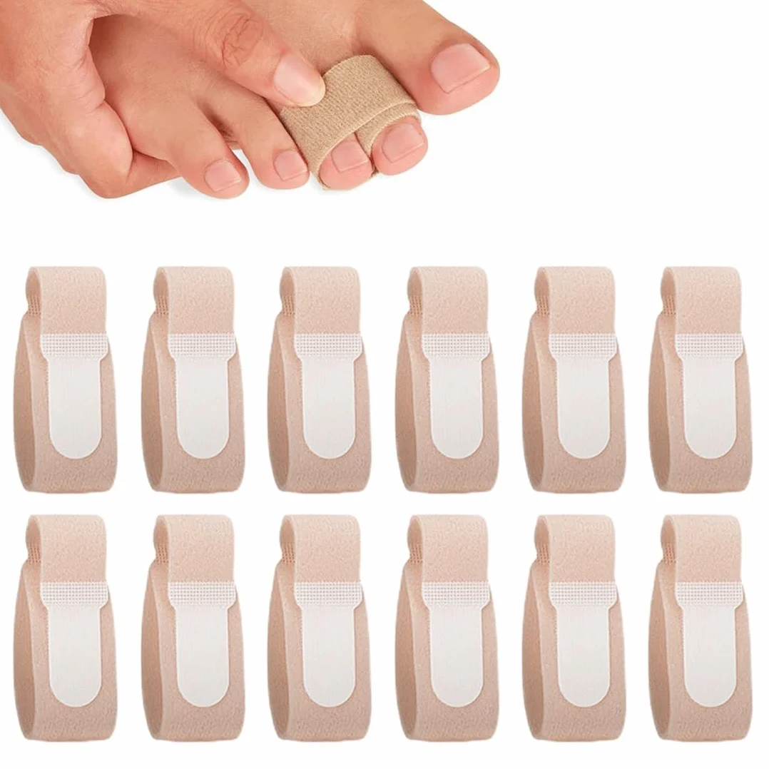 Protezioni per Dita in Tessuto Raddrizza Dita dei Piedi Stecche per Dita Rotte Distorsioni Gonfie