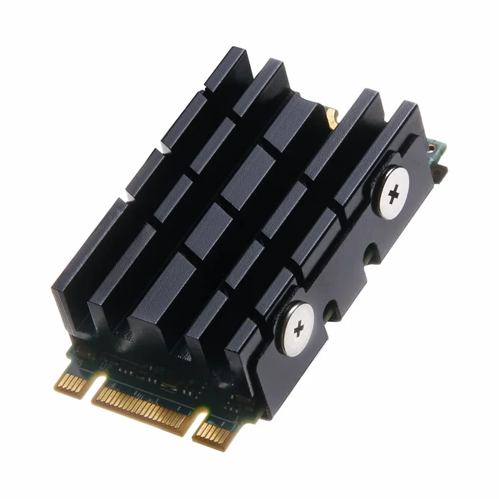 M.2 2242 SSD dissipatore di calore in alluminio, dissipatore di calore con cuscinetti termici per M.2 2242 SSD (2242 nero)