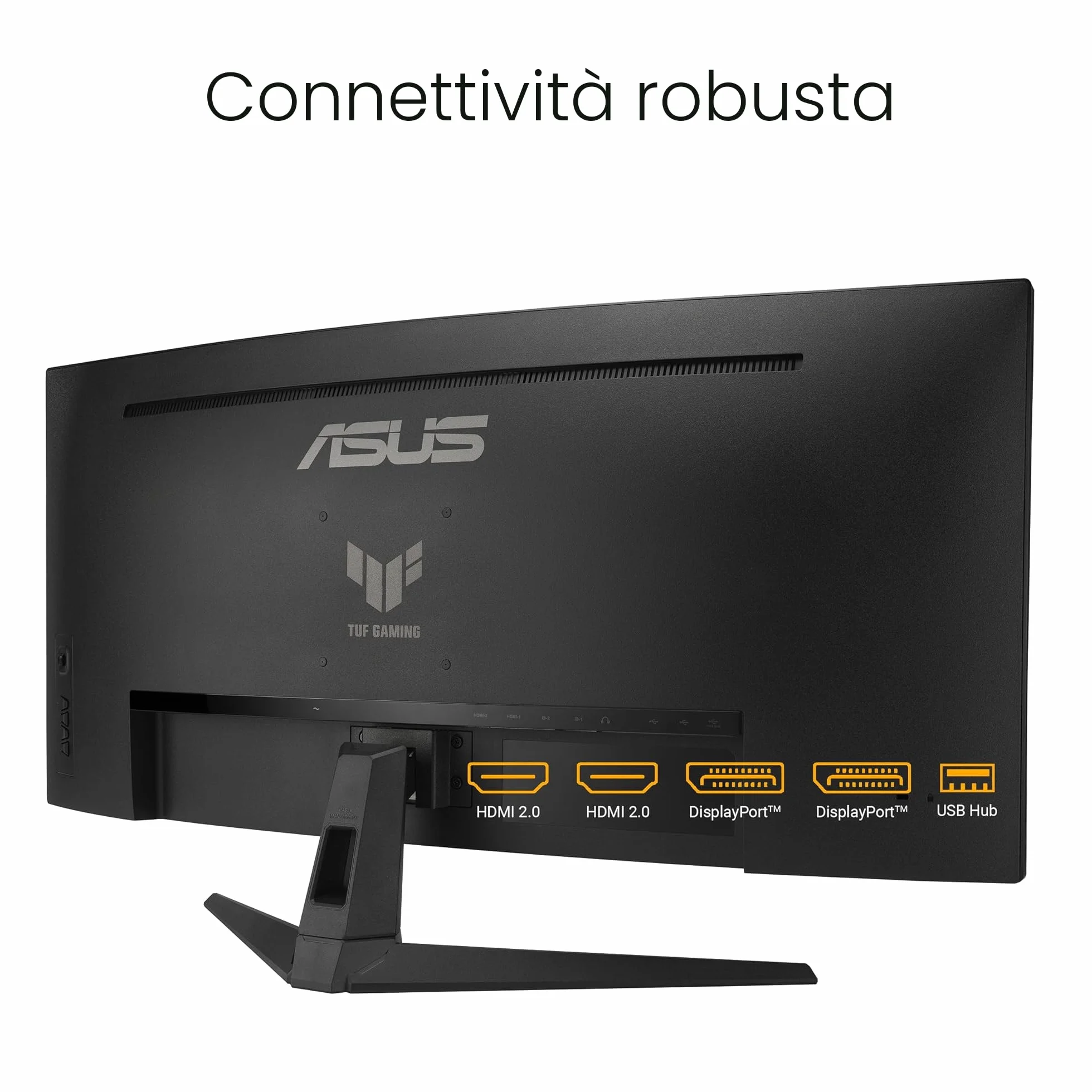 ASUS TUF Gaming VG34VQ3B Monitor Gaming Curvo da 34” pollici WQHD (3440x1440), 180Hz ELMB SYNC, FreeSync Premium, Tempo di Risposta 1ms, 90% DCI-P3, DisplayWidget Center