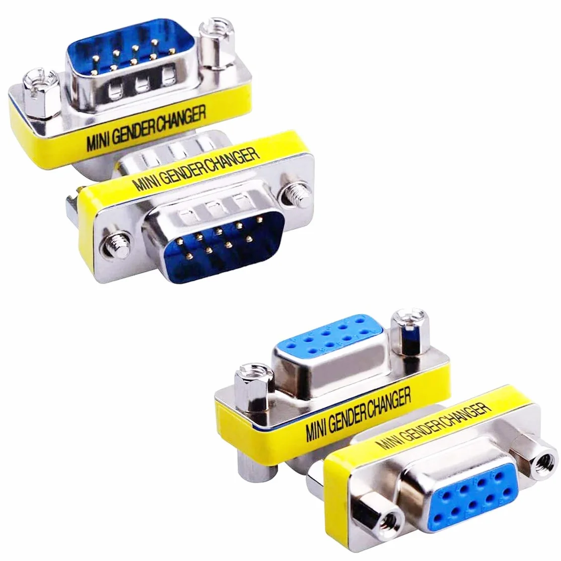 Greluma 10 Pezzi 9 Pin RS-232 DB9 Maschio a Maschio/Femmina a Femmina Cavo Seriale Cambio di genere Coupler Adattatore