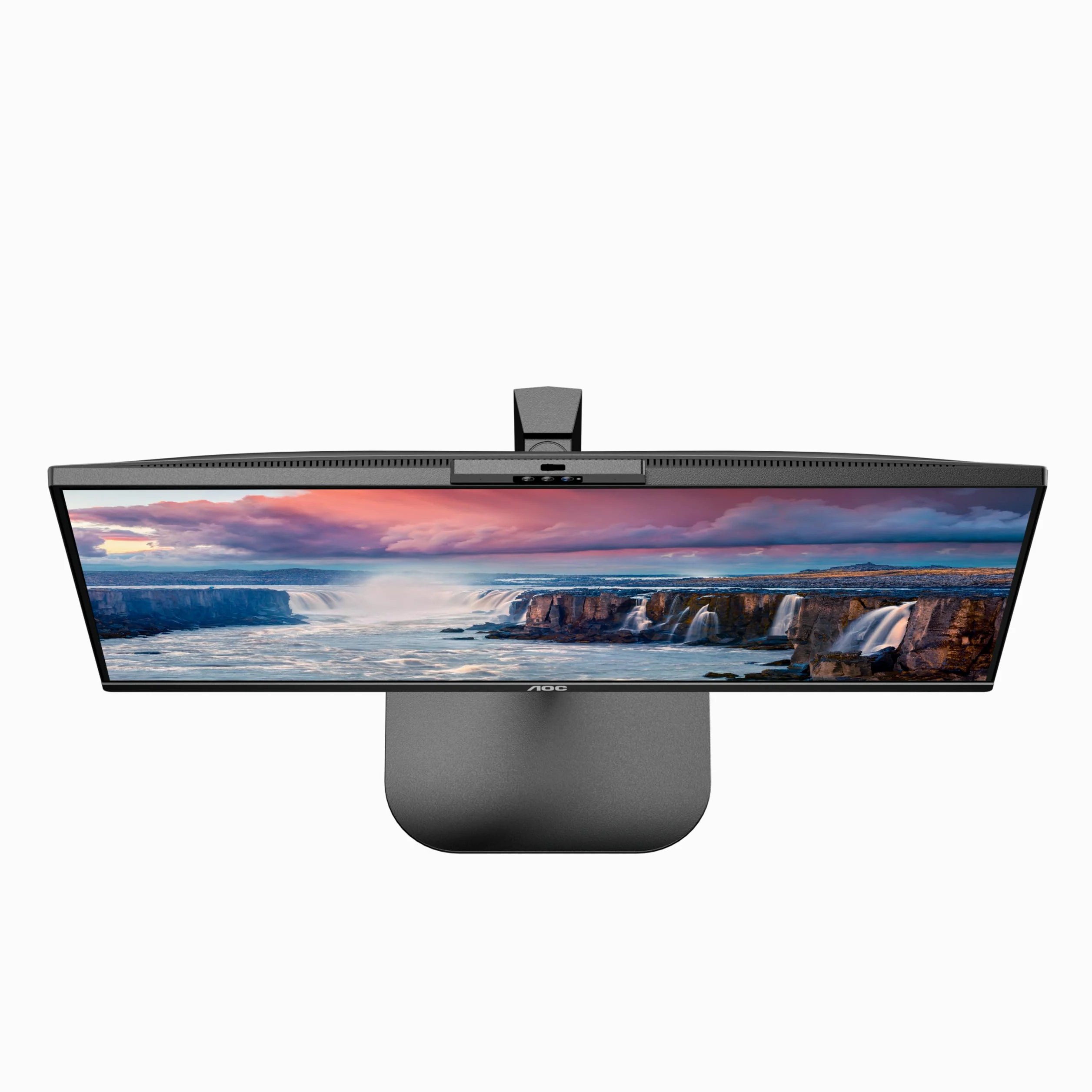 AOC 24V5CW - Monitor da 24 Pollici FHD, Webcam, Speaker, Height-Adjustable 1920 x 1080, 75 Hz, HDMI, DisplayPort, USB-C, USB Hub Nero, Regolazione altezza - Webcam, 24 pollice FHD