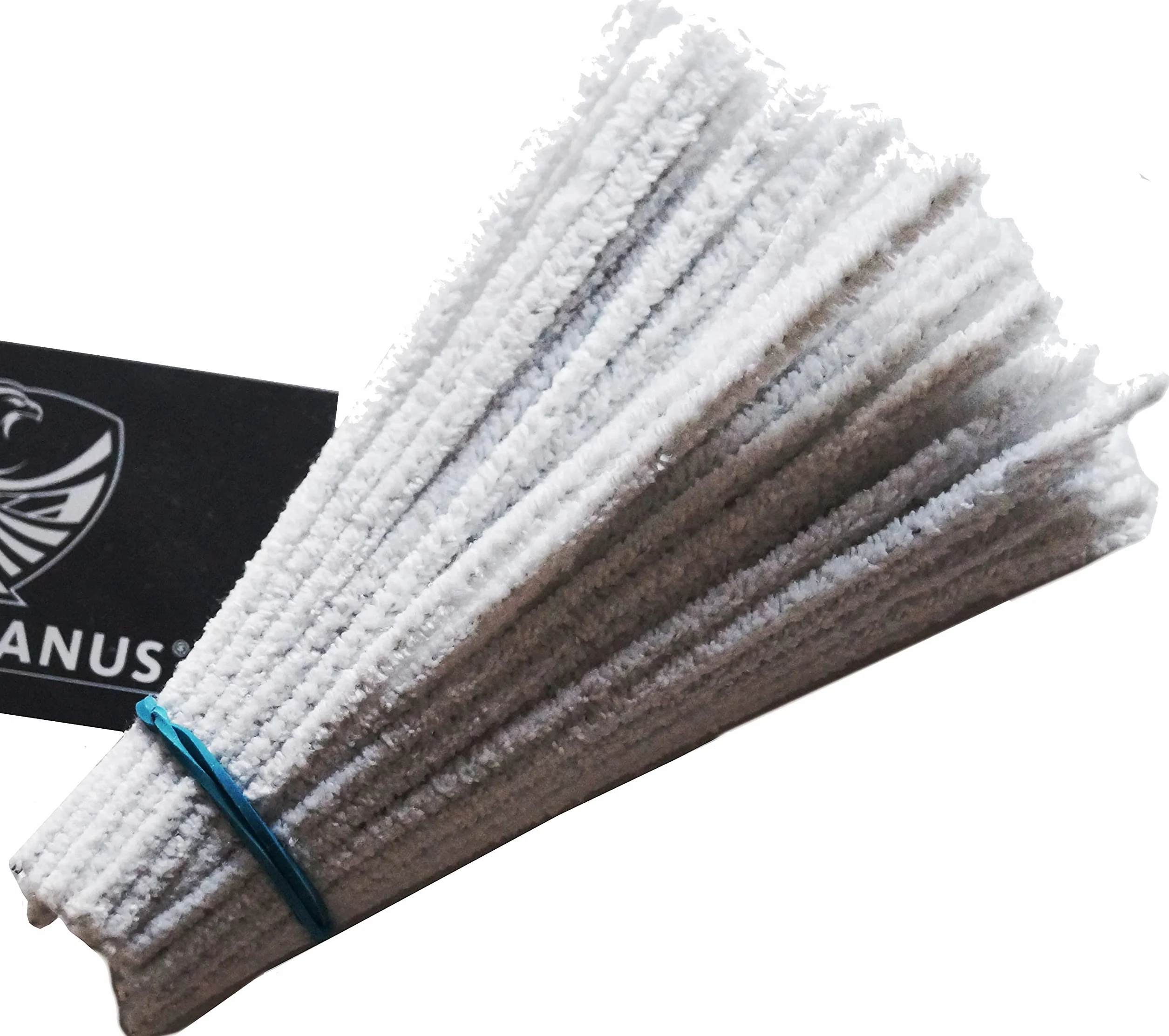GERMANUS Strisce pulisci tubi, confezione da 100, bianco, filo di ciniglia