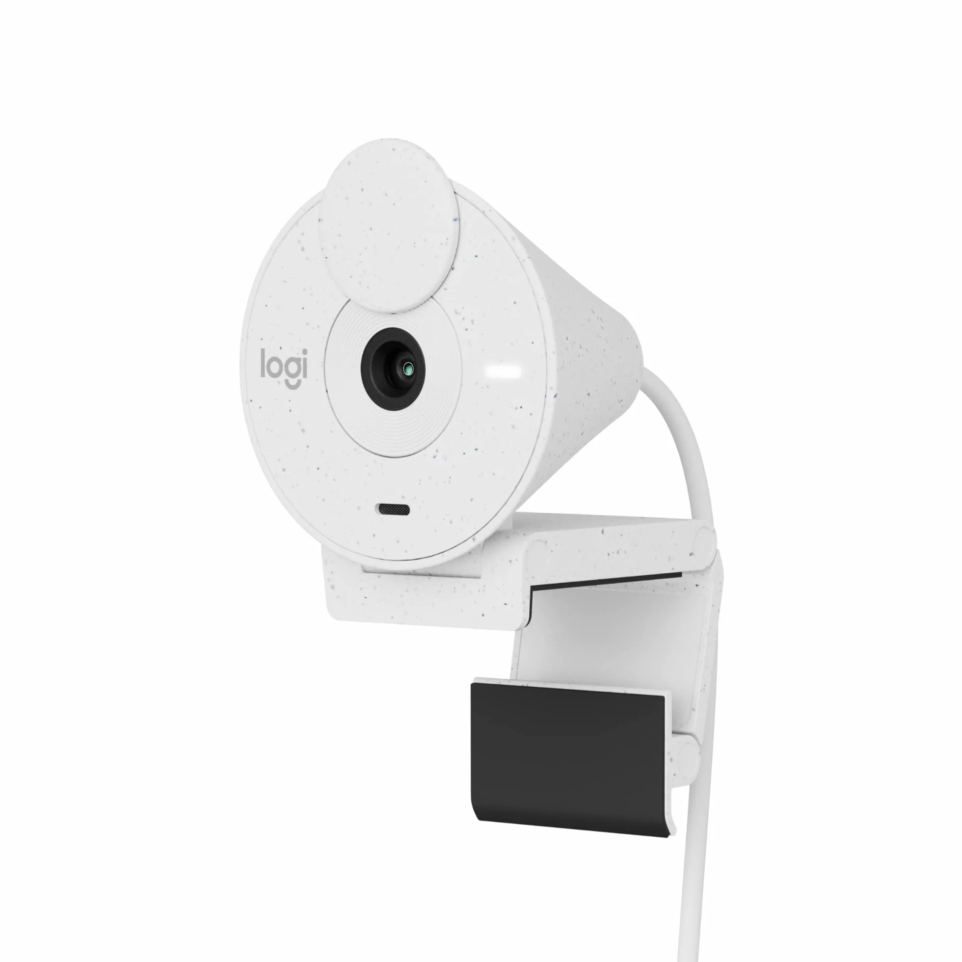 Logitech Brio 300 Webcam Full HD con Otturatore Privacy, Mic Riduzione Rumore, USB-C, Streaming, Bianco