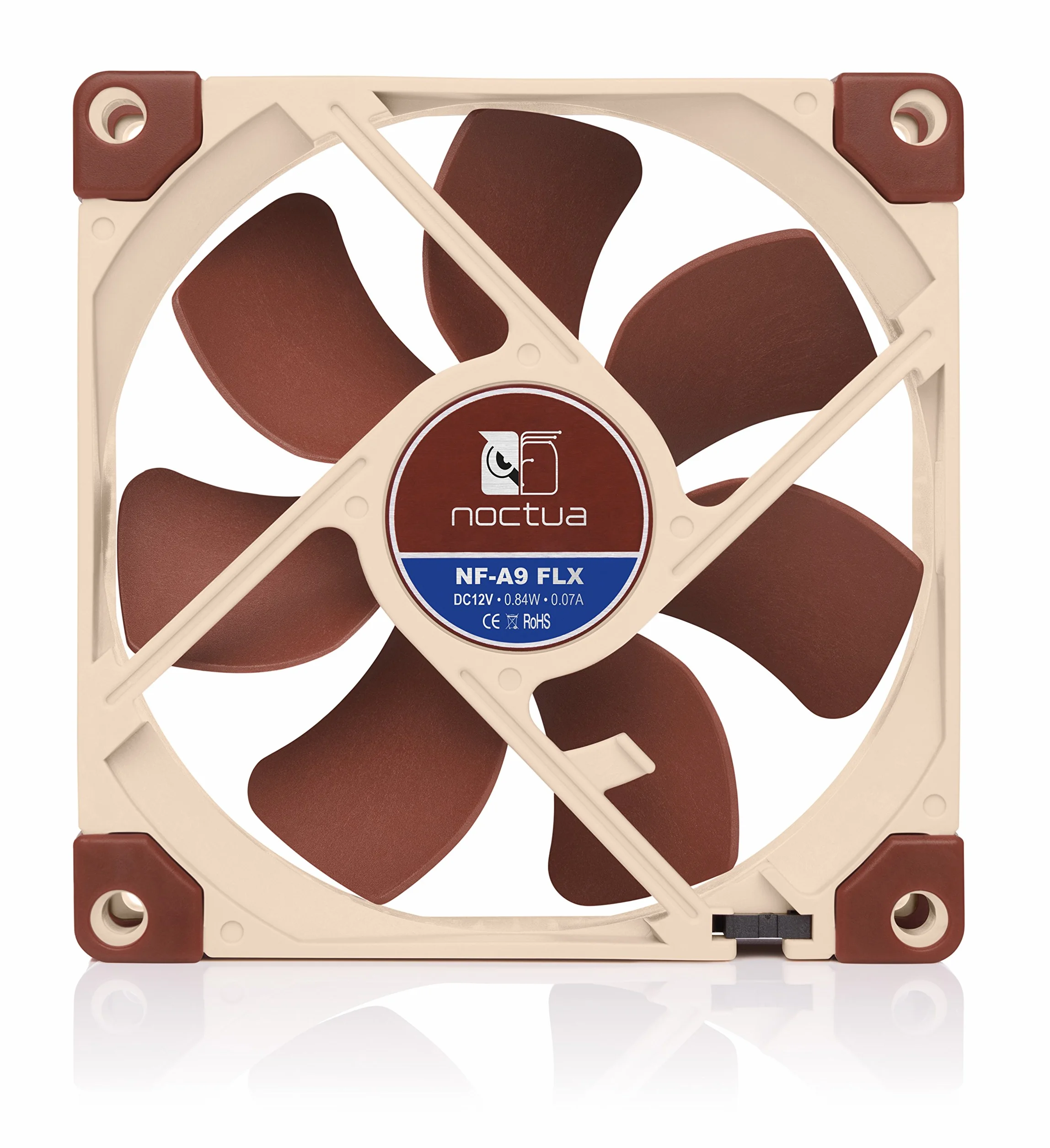 Noctua NF-A9 FLX, Ventola Silenziosa di Qualità Premium, 3-Pin (92 mm, Marrone)