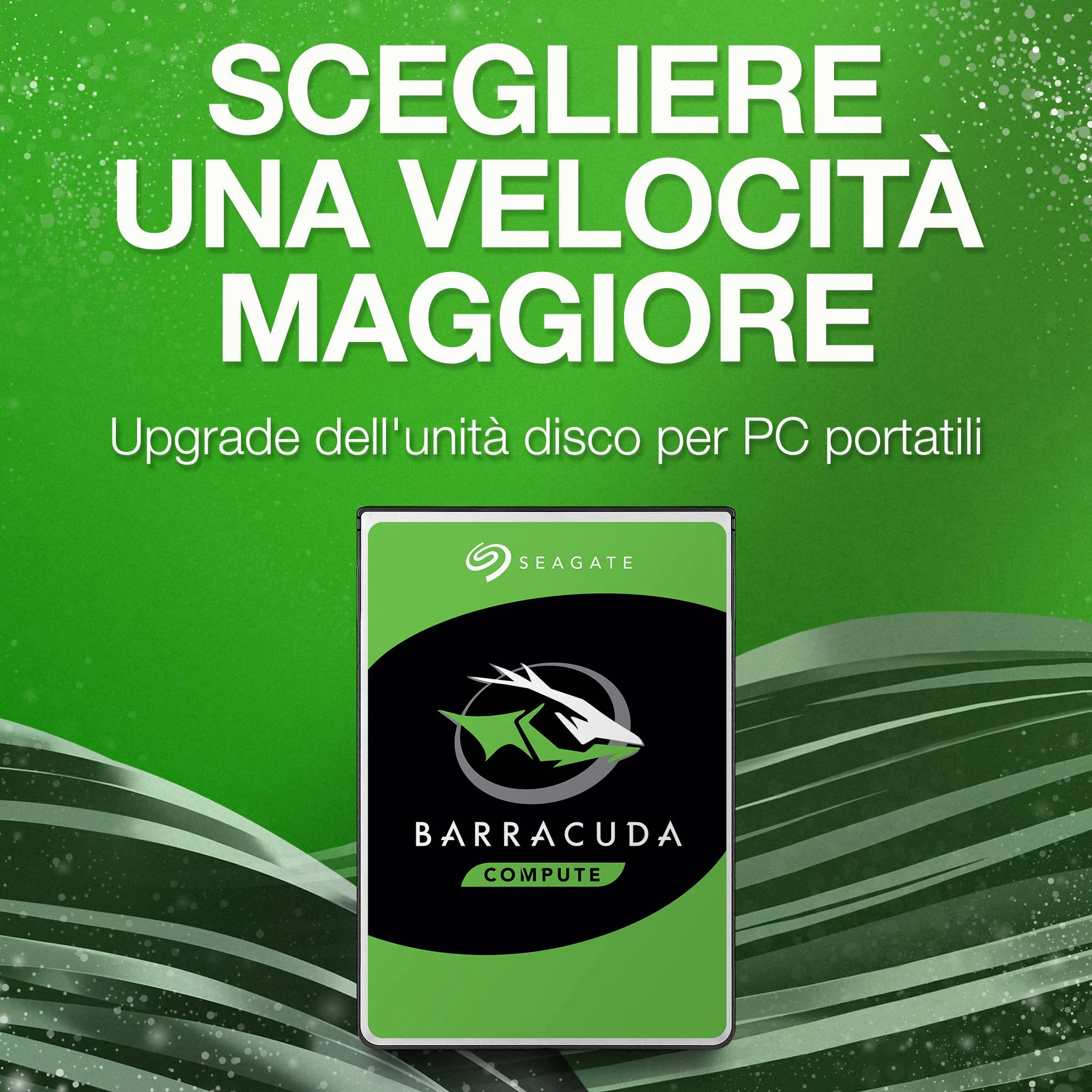 Seagate BarraCuda 2TB, Unità disco interna, 2.5", SATA 6GB/s, 5400 RPM, 128 MB cache (ST2000LMZ15)