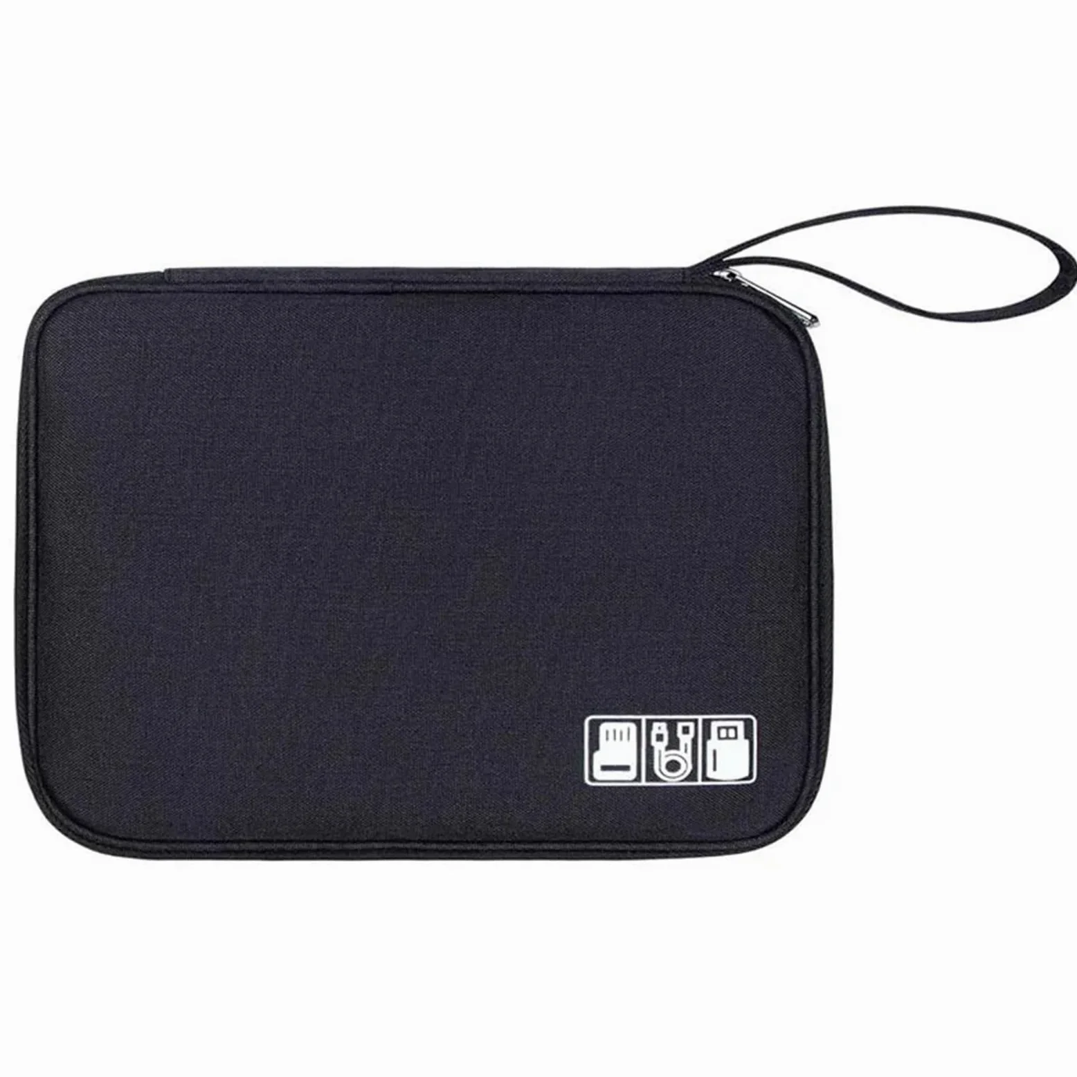 Borsa Portacavi 2 pezzi Borsa organizer for elettronica da trasporto impermeabile Accessori viaggio universali for riporre i cavi Per Cavo(Black)