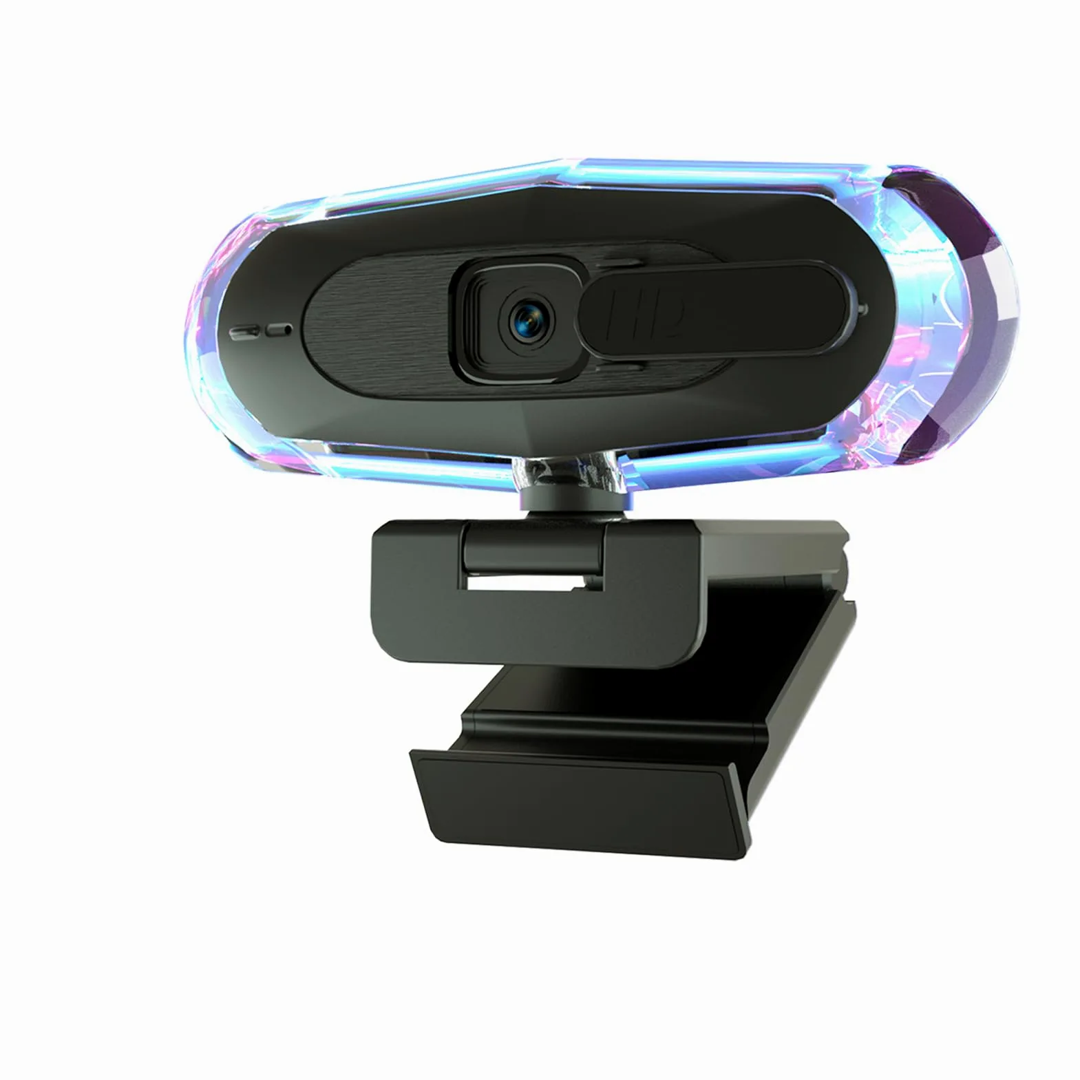 Webcam streaming 2K con messa a fuoco automatica, microfono, luce RGB e treppiede, fotocamera USB per PC/Mac, Plug and Play per Zoom, Skype, YouTube, riunioni online