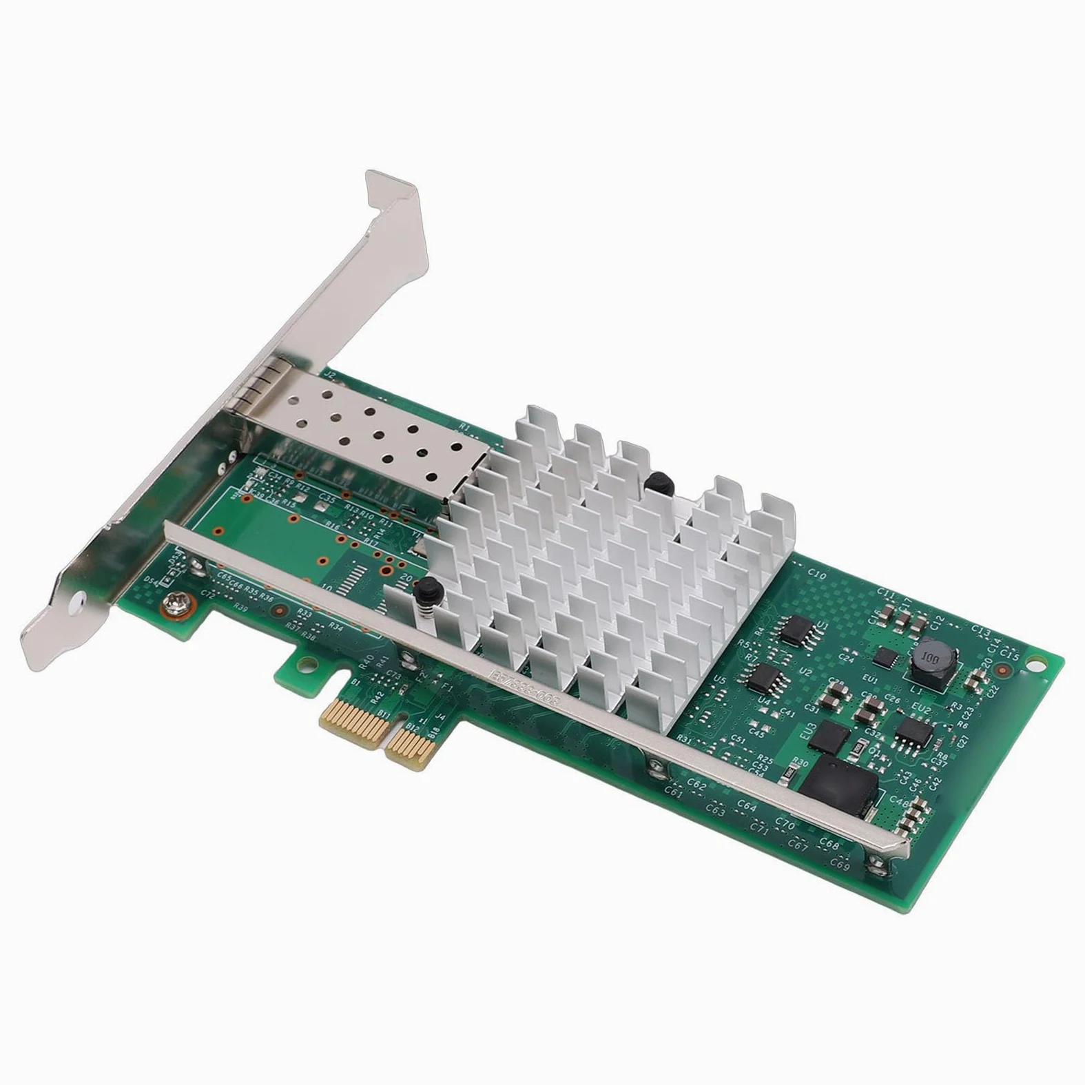 Naroote Scheda di Rete PCIE2.0 X1 da 10 Gb, Adattatore Ethernet da 10 Gb, Adattatore per Scheda di Rete in Fibra con Chip 82599EN, Ideale per Vista 7 8 8.1 10