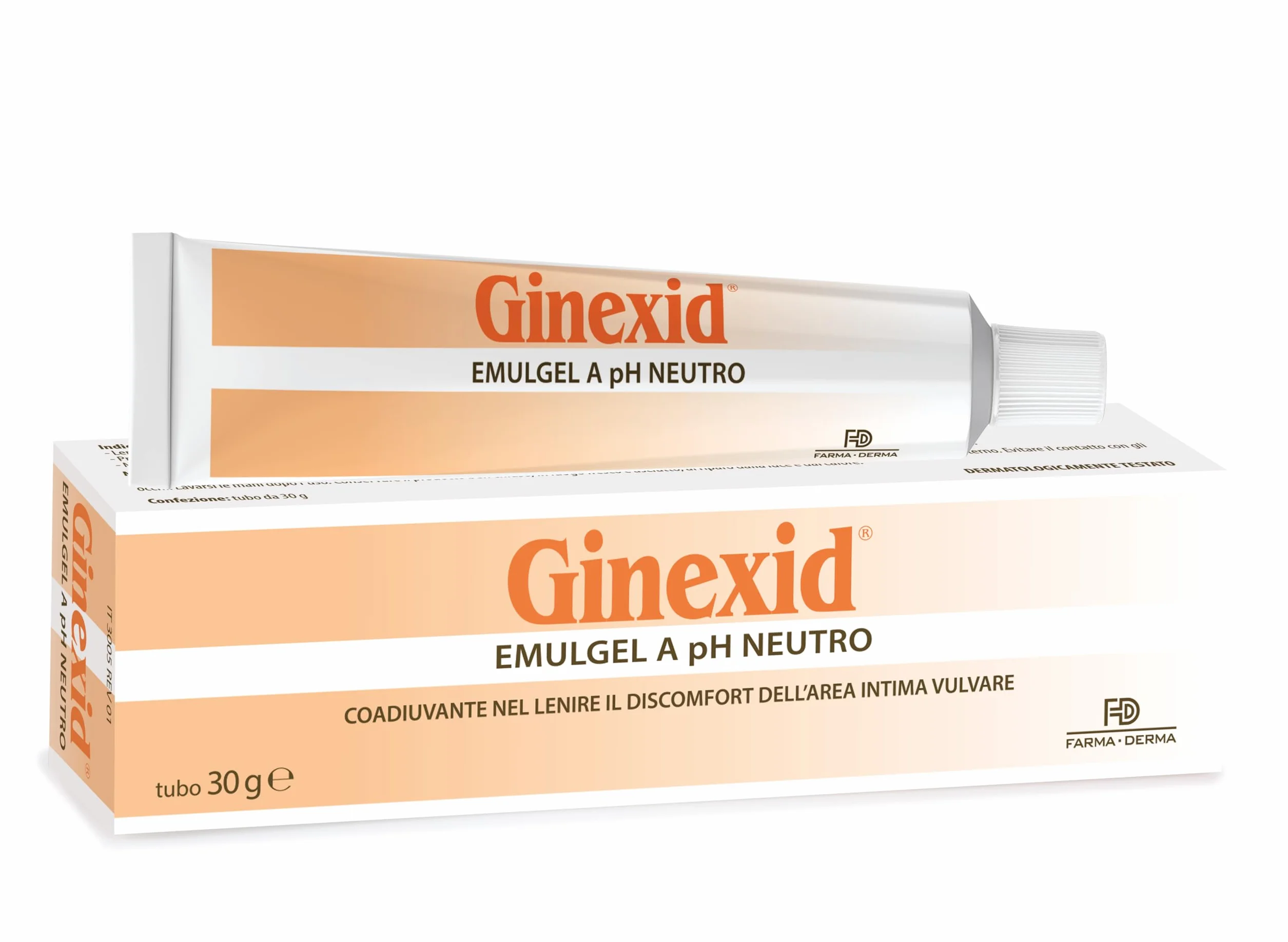 FARMA-DERMA Ginexid Emulgel Vaginale pH Neutro Lenitivo Idratante Acido Ialuronico Comfort Intimo