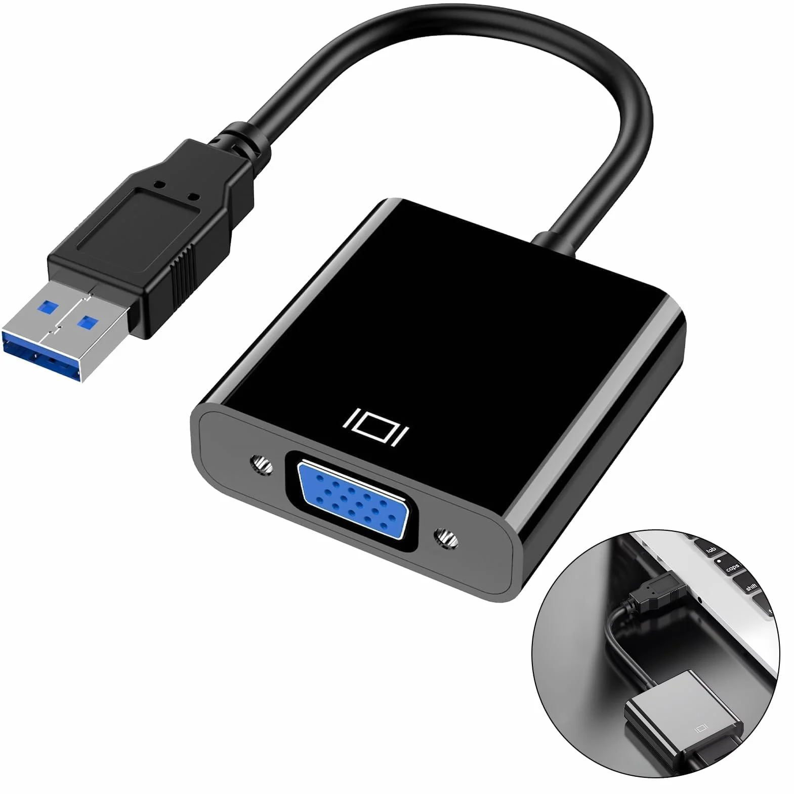 Adattatore USB 3.0 a VGA convertitore video HD 1080p per PC laptop monitor