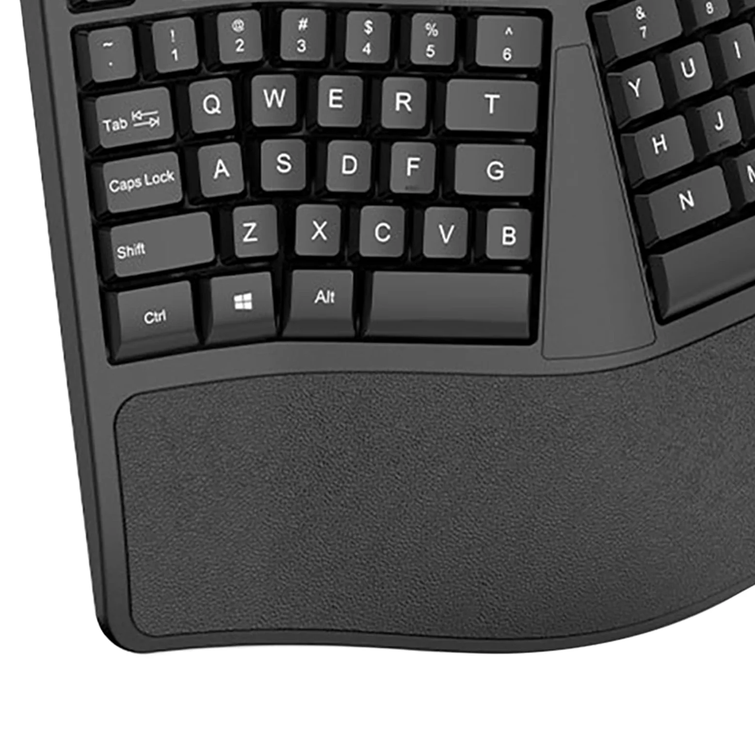 Digitazione Comfort Tastiera Split Design Wired Naturale Ergonomico Full-size 110 Tasti Universale Plug-play Supporto Polso Ufficio Nero