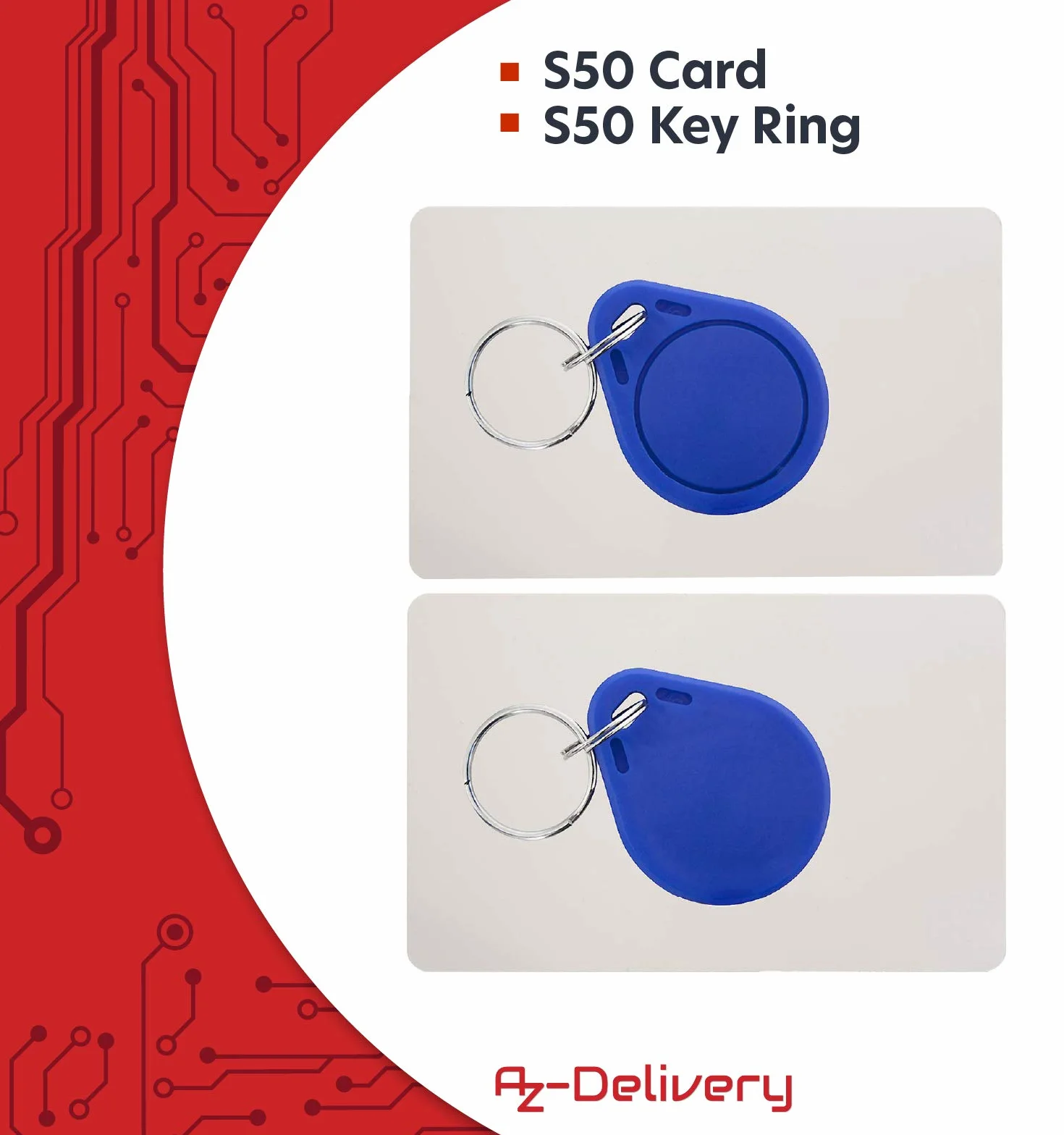 AZDelivery Kit RFID RC522 13,56MHz con Reader, Chip e Scheda compatibile con Arduino e Raspberry Pi incluso un E-Book!