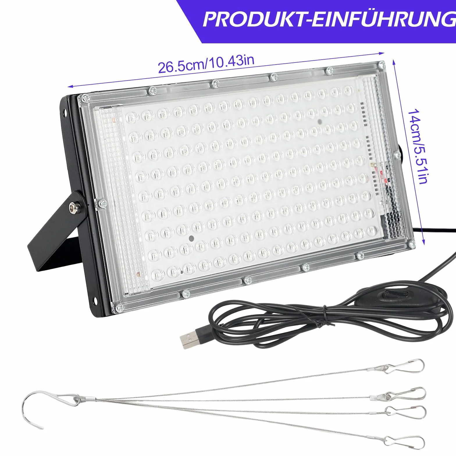 Solarium per la casa 15 W 144 LED USB portatile abbronzante viso corpo
