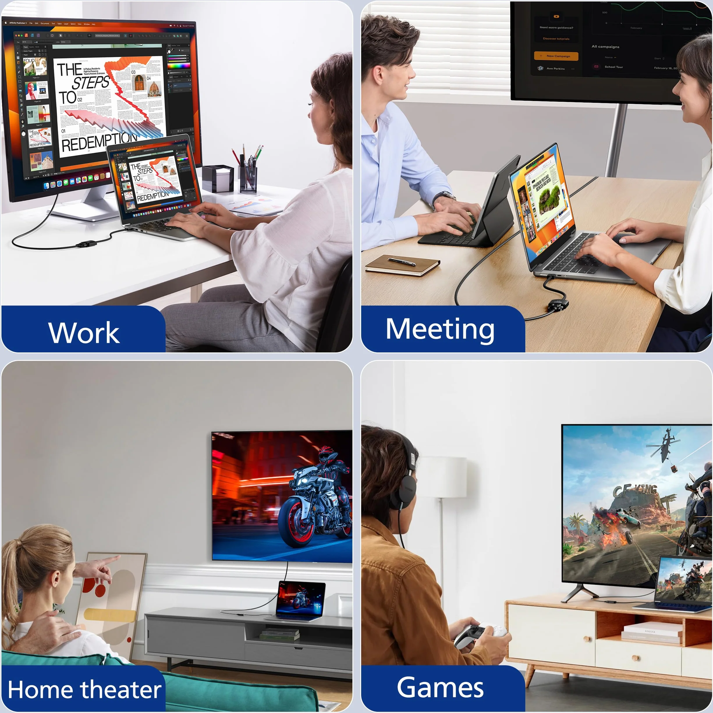 Aceele Adattatore HDMI a VGA, Convertitore da computer HDMI a monitor VGA (maschio a femmina), Adattatore con Cavo in Nylon Per PC desktop, laptop, Raspberry Pi, Roku, Xbox a Proiettore/Display