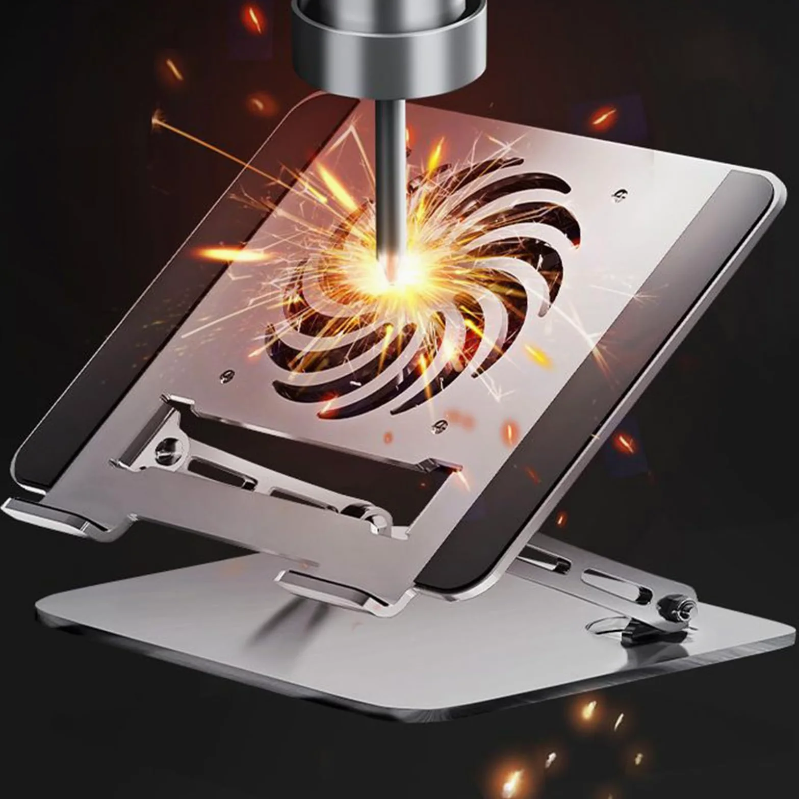Supporto per Laptop Supporto Ad Altezza Regolabile E Pieghevole | Portatablet E Supporto Raffreddamento Laptop Per Ufficio Divano Tavolo Scaffale Casa Viaggio Lettura Lavoro