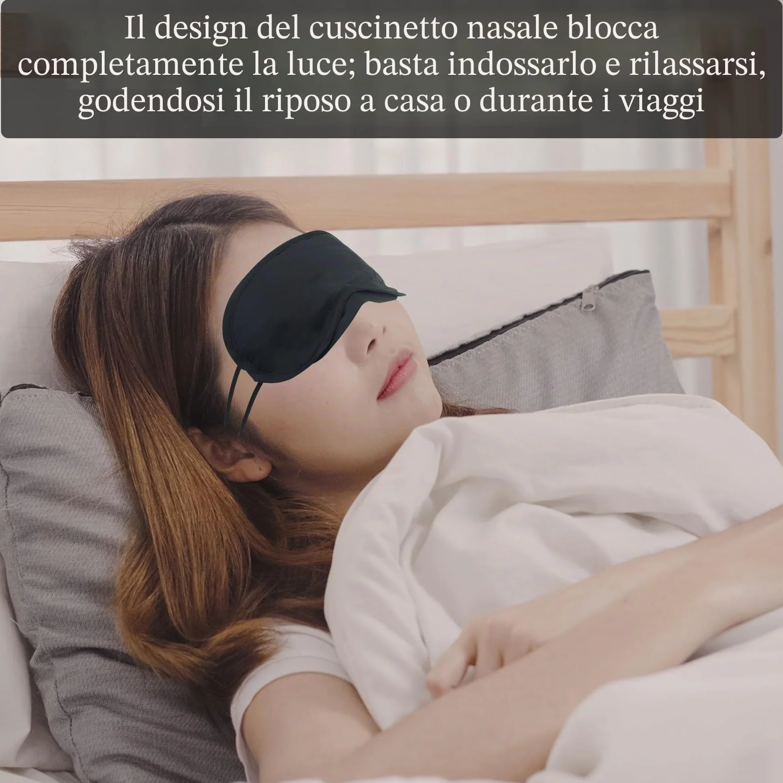 Mascherina per Dormire Antiluce 25 Pezzi con Elastici Regolabili Traspirante