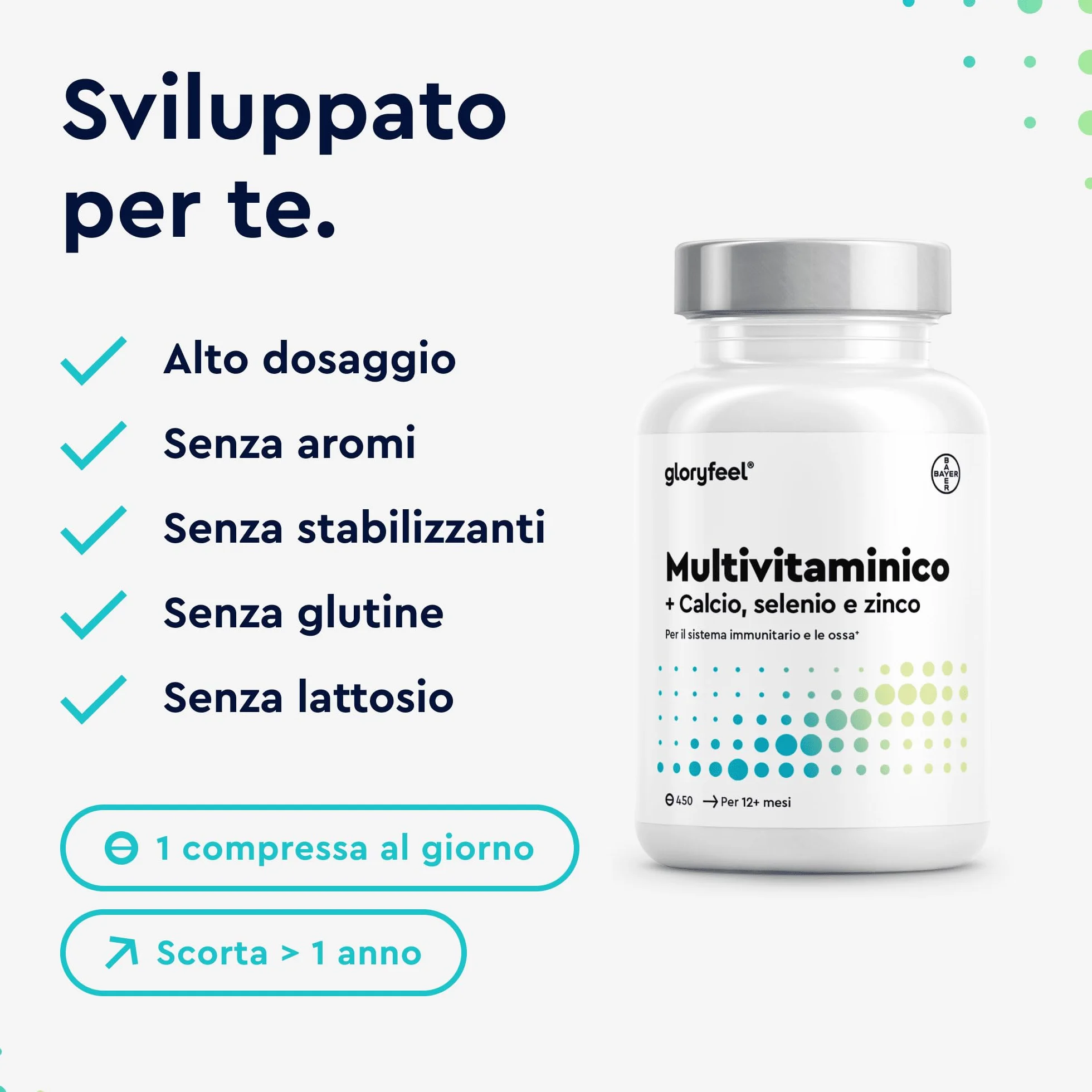 Multivitaminico Completo 450 Compresse Integratore Vitamine Minerali A B C D3 E Calcio Zinco Selenio