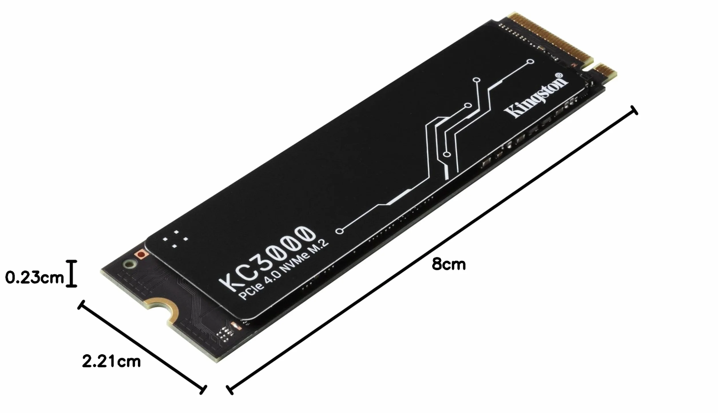 Kingston KC3000 PCIe 4.0 NVMe M.2 SSD - Storage ad alte prestazioni per PC desktop e laptop -SKC3000S/1024G