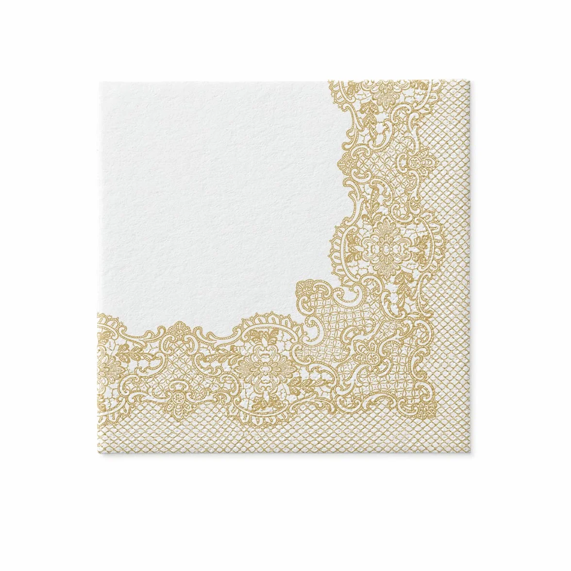 Tovaglioli di Carta Colorati Royal Lace 33x33 cm 20 Pezzi 3 Veli Oro