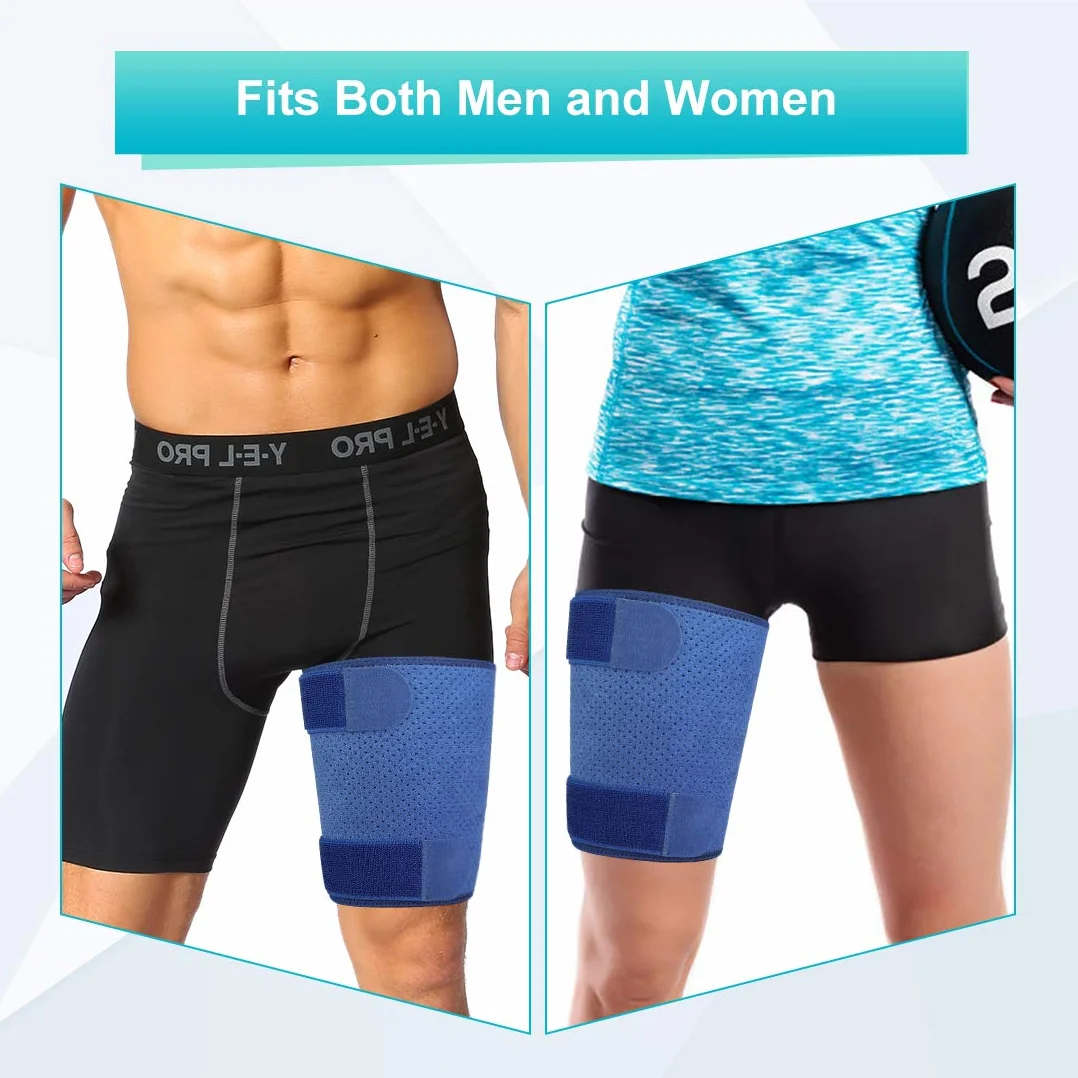 Fascia Elastica Coscia Regolabile per Uomo e Donna Compressione Supporto Lesioni Muscoli