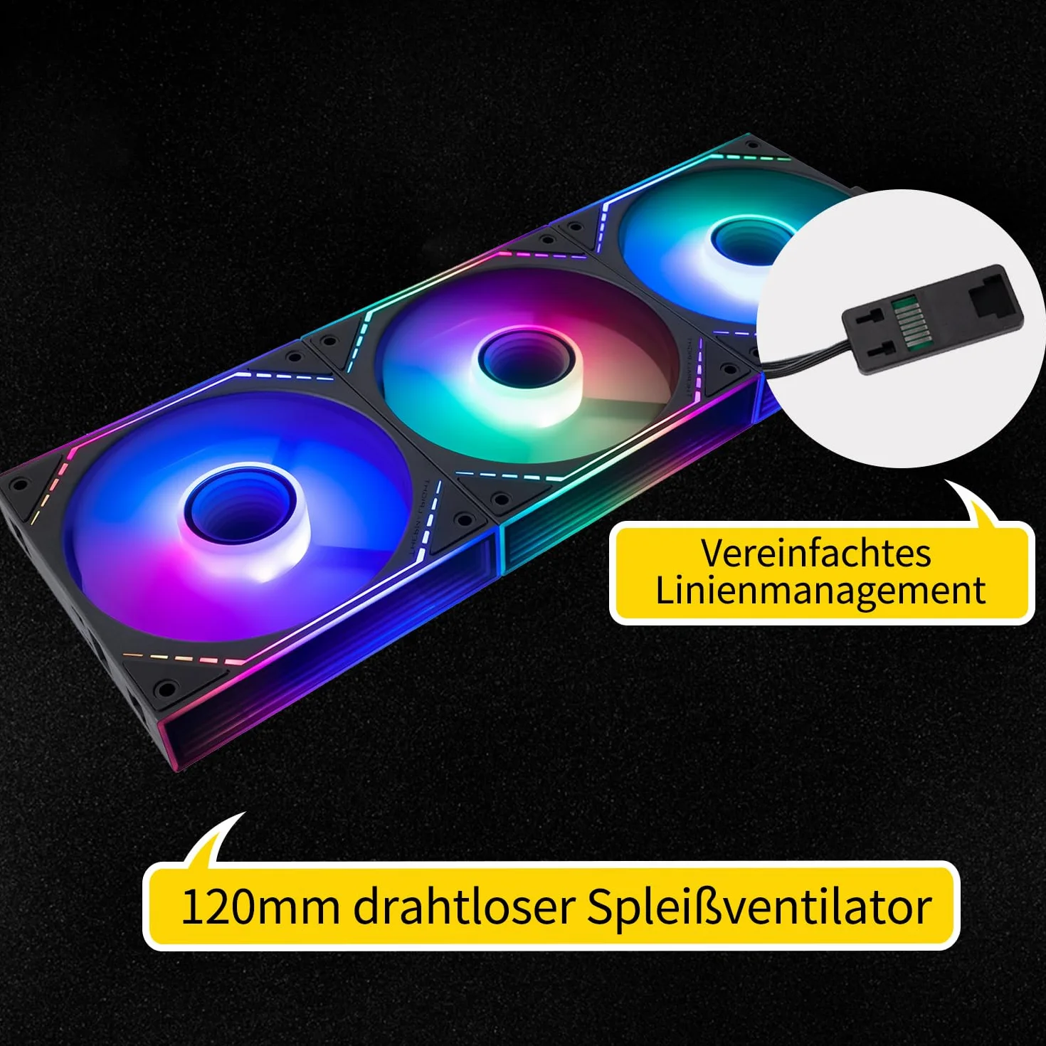 TR TL-M12QR-S X3 Ventola di Raffreddamento per CPU ARGB 120mm 1500 giri/min Versione Inversa
