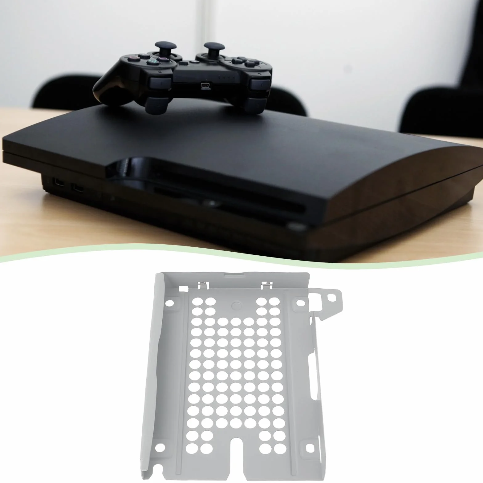 ECSiNG 1 pz Hard Drive Caddy Hard Disk Drive Staffa di Montaggio Kit HDD Supporto Vassoio con Viti Compatibile con PlayStation3 SLIM Compatibile con PS3 SLIM