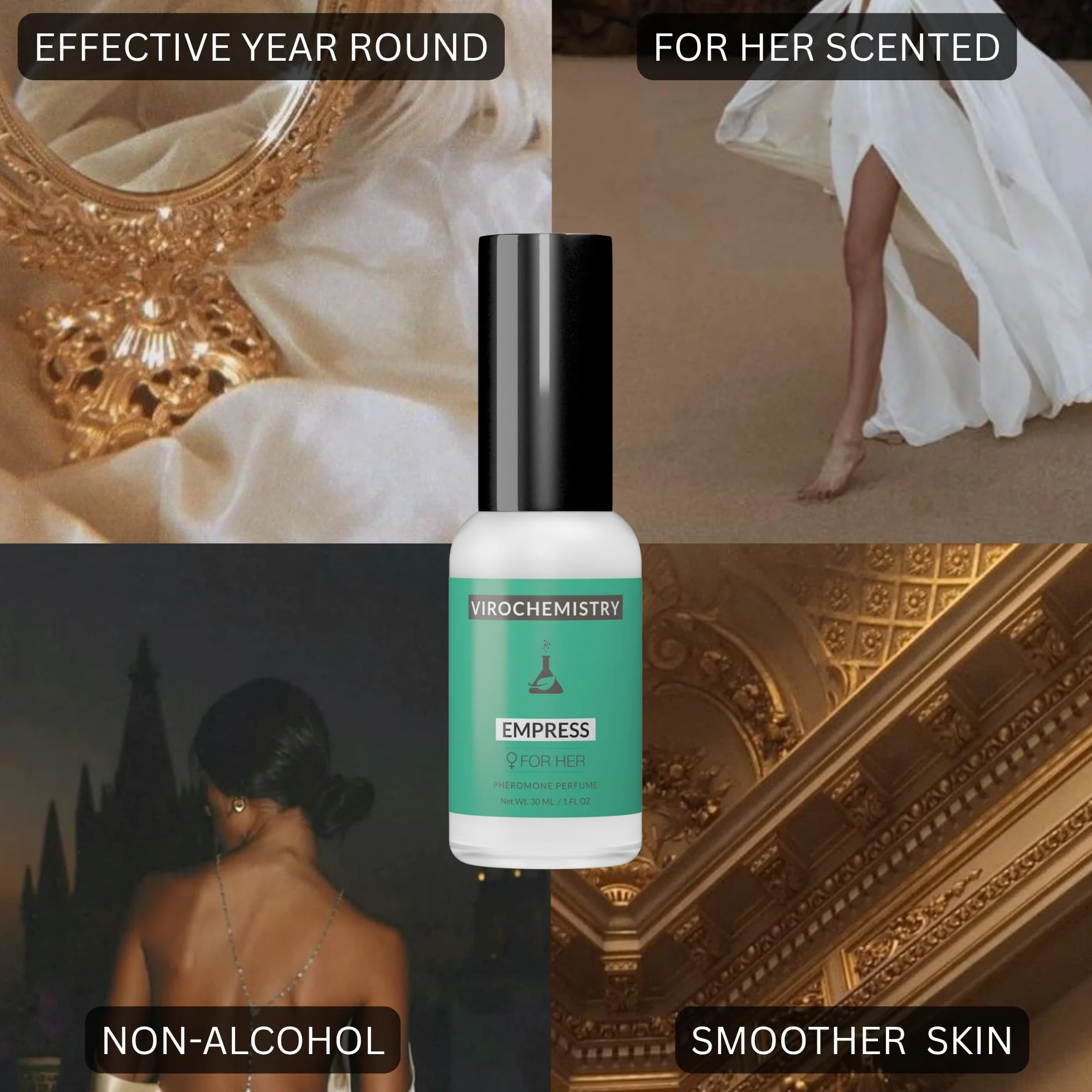 ViralChemistry feromone per le donne imperatrice ultra strength profumo biologico corpo 1 fl oz