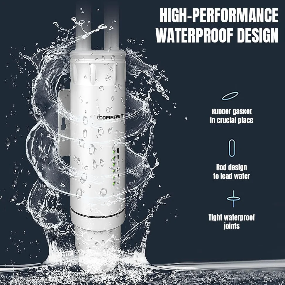 Ripetitore WiFi esterno Amplificatore di portata Wi-FI Amplificatore di segnale AC1200 Dual Band WiFi AP Rete Amplificatore WiFi 2.4G 5ghz Antenne ad alto guadagno 1200Mbps