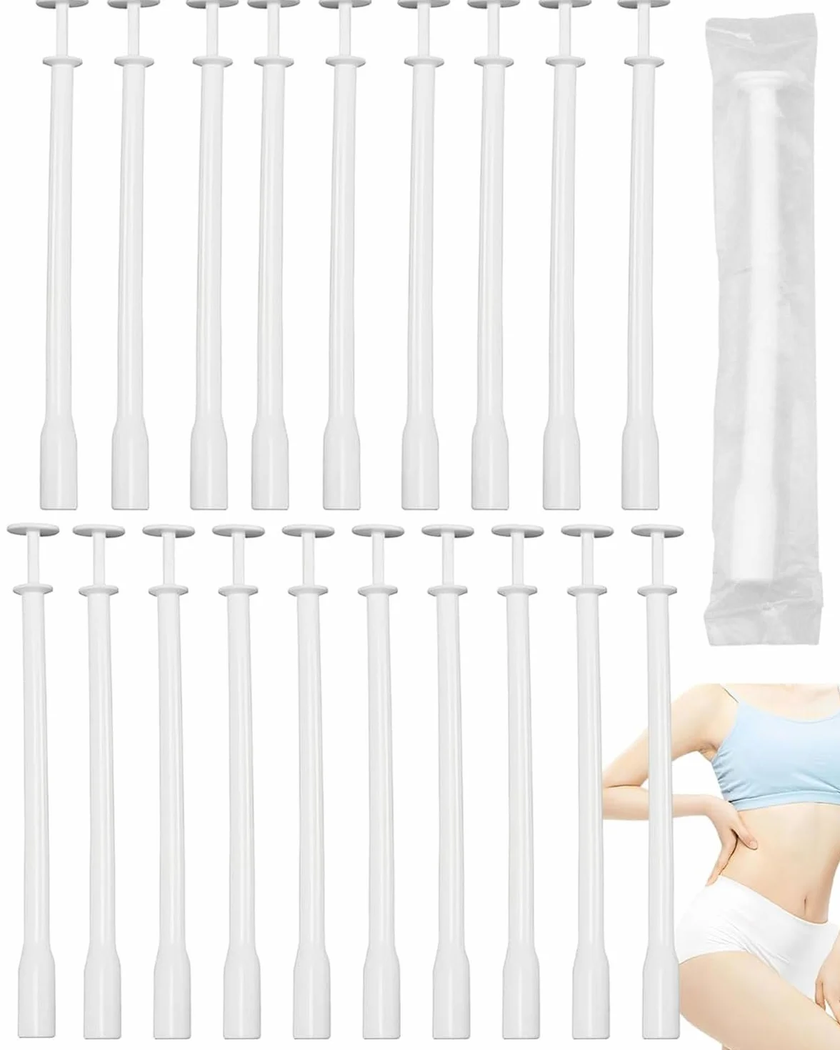 Applicatori Vaginali Monouso 20 Pezzi Bianco Lubrificante Applicatore Anale Iniettore Siringa