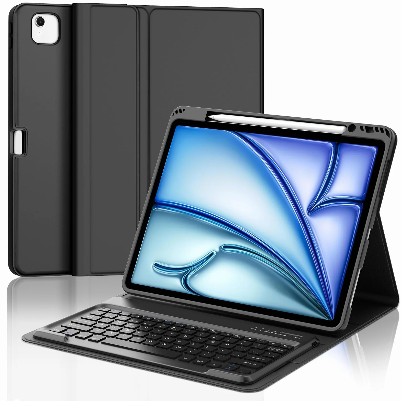 JADEMALL Tastiera per iPad Air 13" M4/M3/M2 2026/2025/2024, Italiano QWERTY Tastiera Bluetooth Magnetica Staccabile per iPad Air 13 Pollici M2/M3/M4 2024/2025/2026, Nero