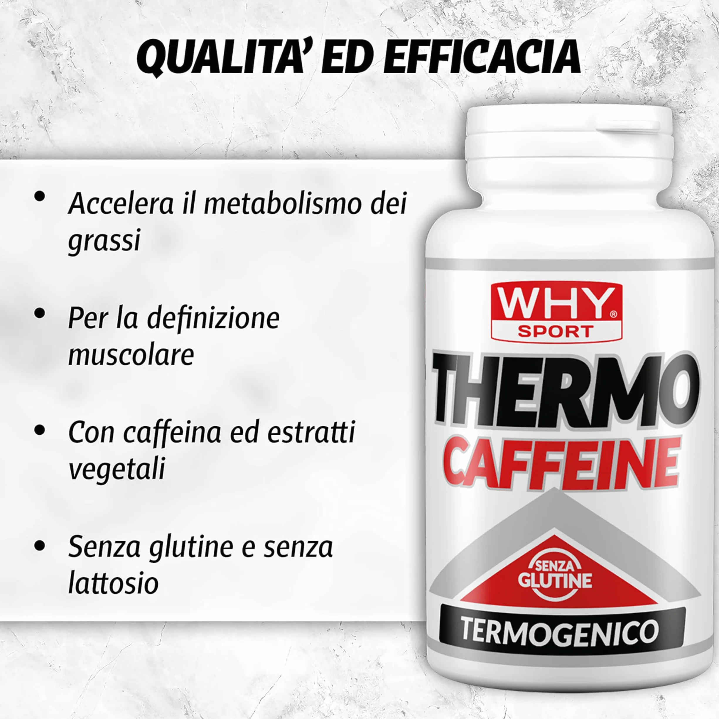 WHY SPORT THERMO CAFFEINE Brucia Grassi Pre Workout 90 Compresse