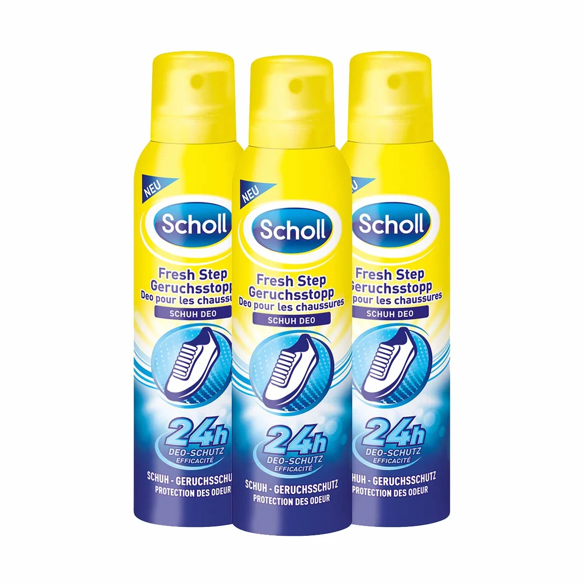 Scholl Fresh Step Spray antiodore per scarpe 3 x 150 ml