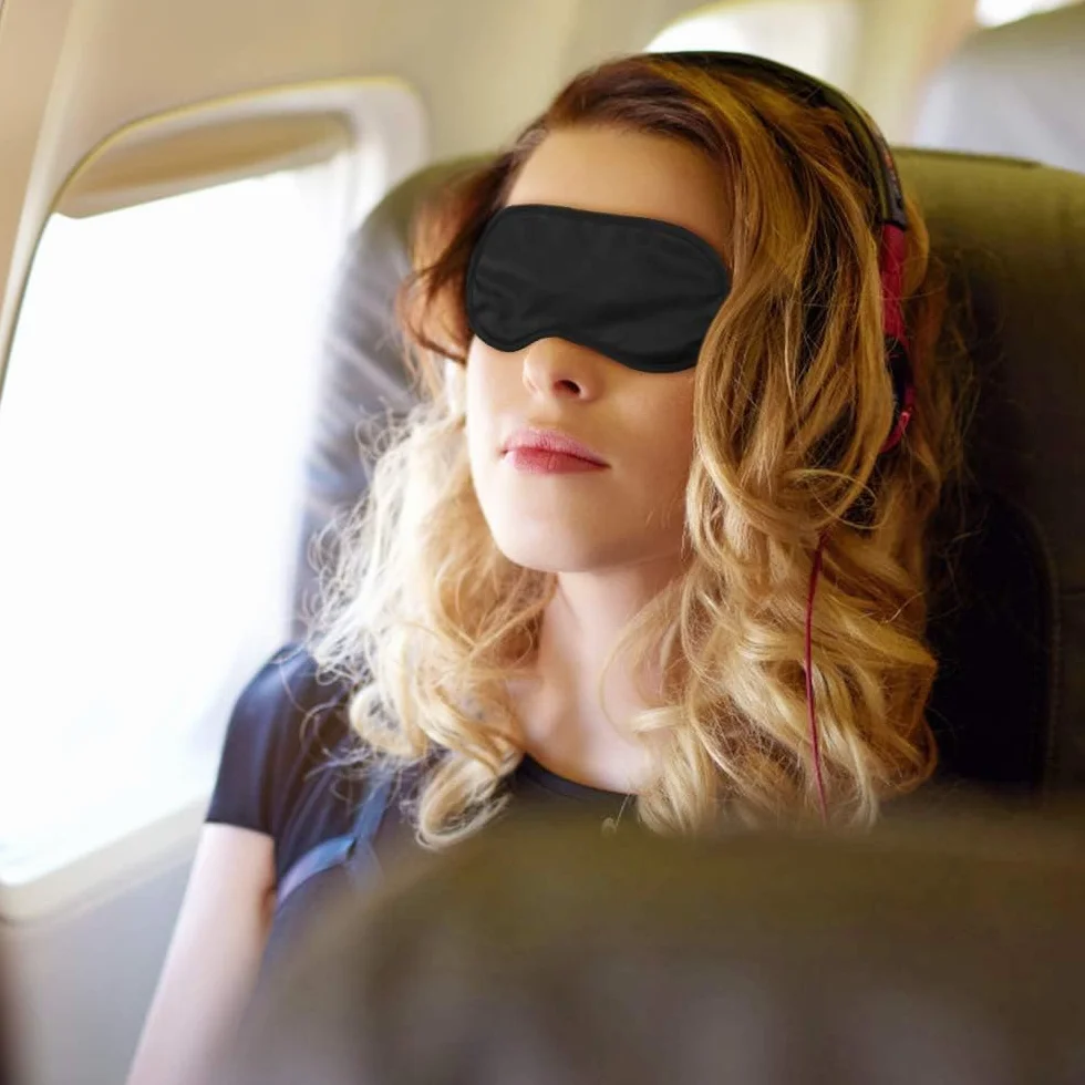 30 Pz Maschere per Dormire, Mascherina per Occhi e Viaggiare, Morbida Blocca Luce (Nero)