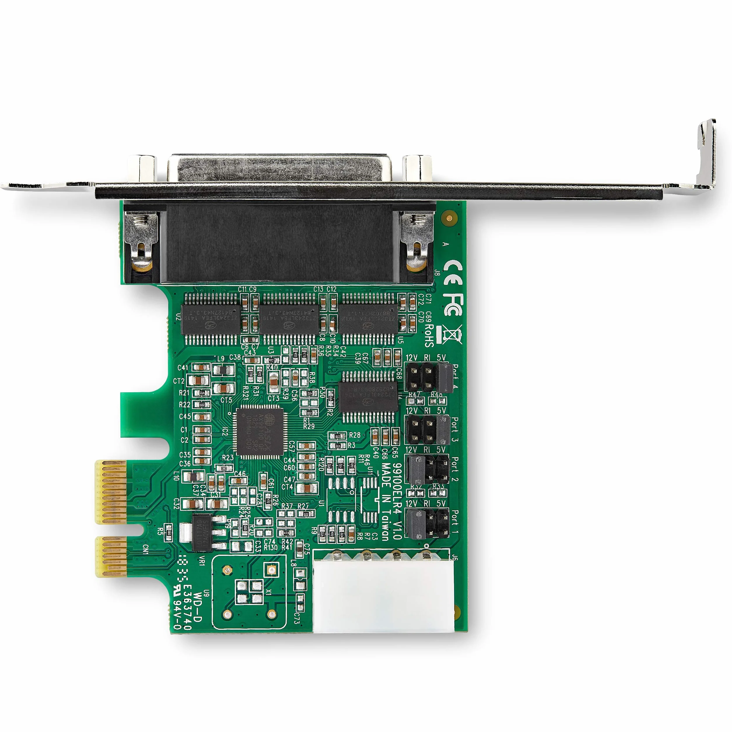 StarTech.com Scheda Adattatore Seriale PCI Express RS232 a 4 Porte, Scheda di Espansione/Controller Seriale PCIe RS232 /DB9, 16950 UART, Windows/Linux (PEX4S953)