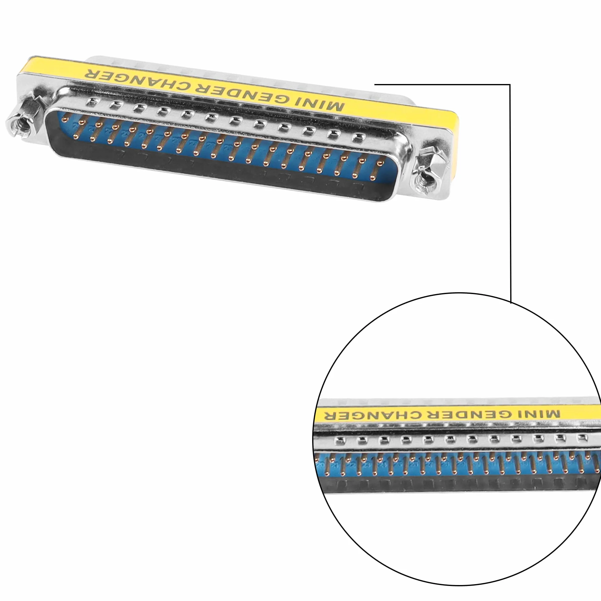 MEIRIYFA DB37 37 Pin Gender Changer D-SUB 37Pin Maschio a Maschio Accoppiatore Cavo Seriale Cambio di Genere VGA Adattatore Connettore-2PCS (Maschio)