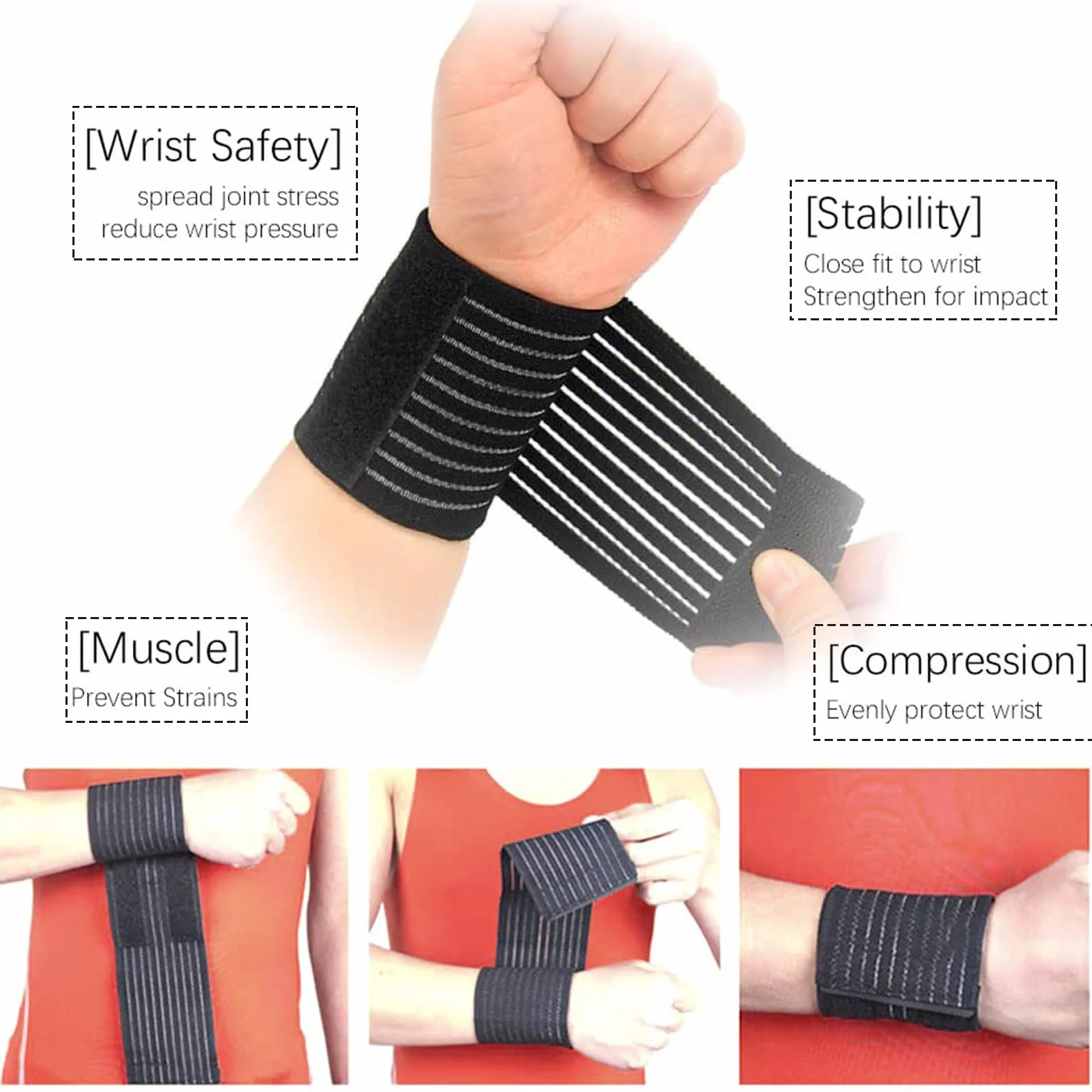 Polpaccera Compressione Benda Elastica Compressiva 4 Pezzi Uomo e Donna Autoadesiva Ginocchiera Regolabile