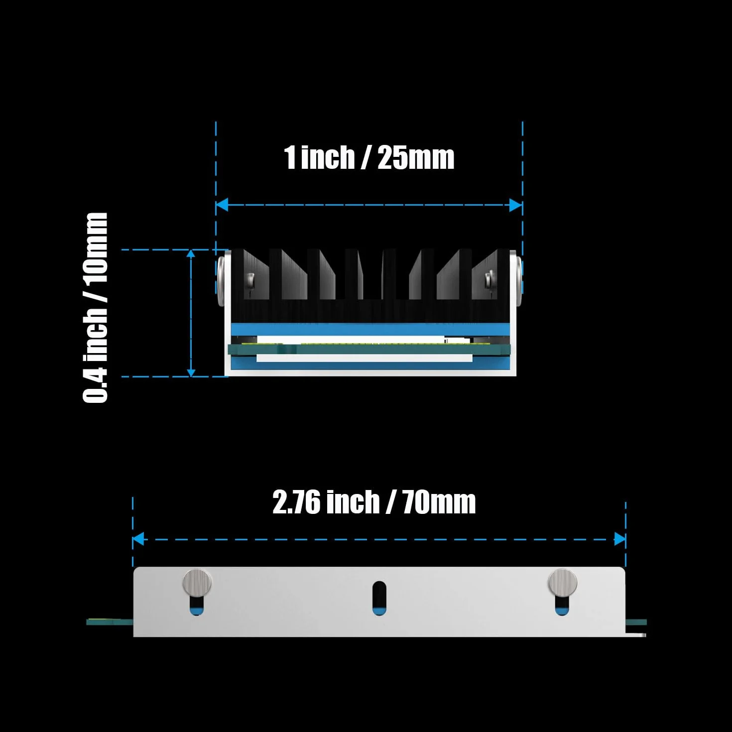 GLOTRENDS M.2 Dissipatore di calore con viti M.2 e cuscinetti termici per SSD M.2 a chip singolo/doppio lato, installazione su PC/PS5/PS5 Slim (2 confezioni)