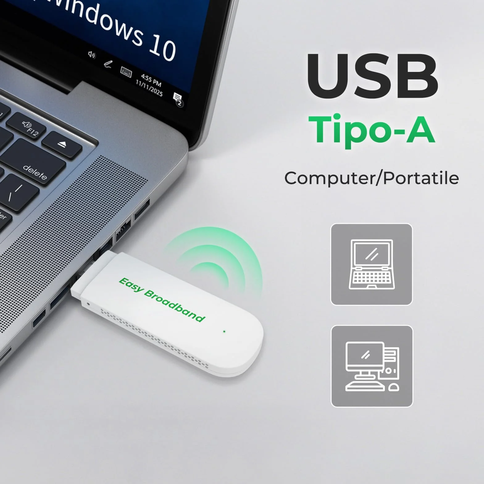 EIOTCLUB Chiavetta USB 4G LTE con WiFi 6 Router Hotspot Portatile fino a 150 Mbps Modem Internet Plug & Play