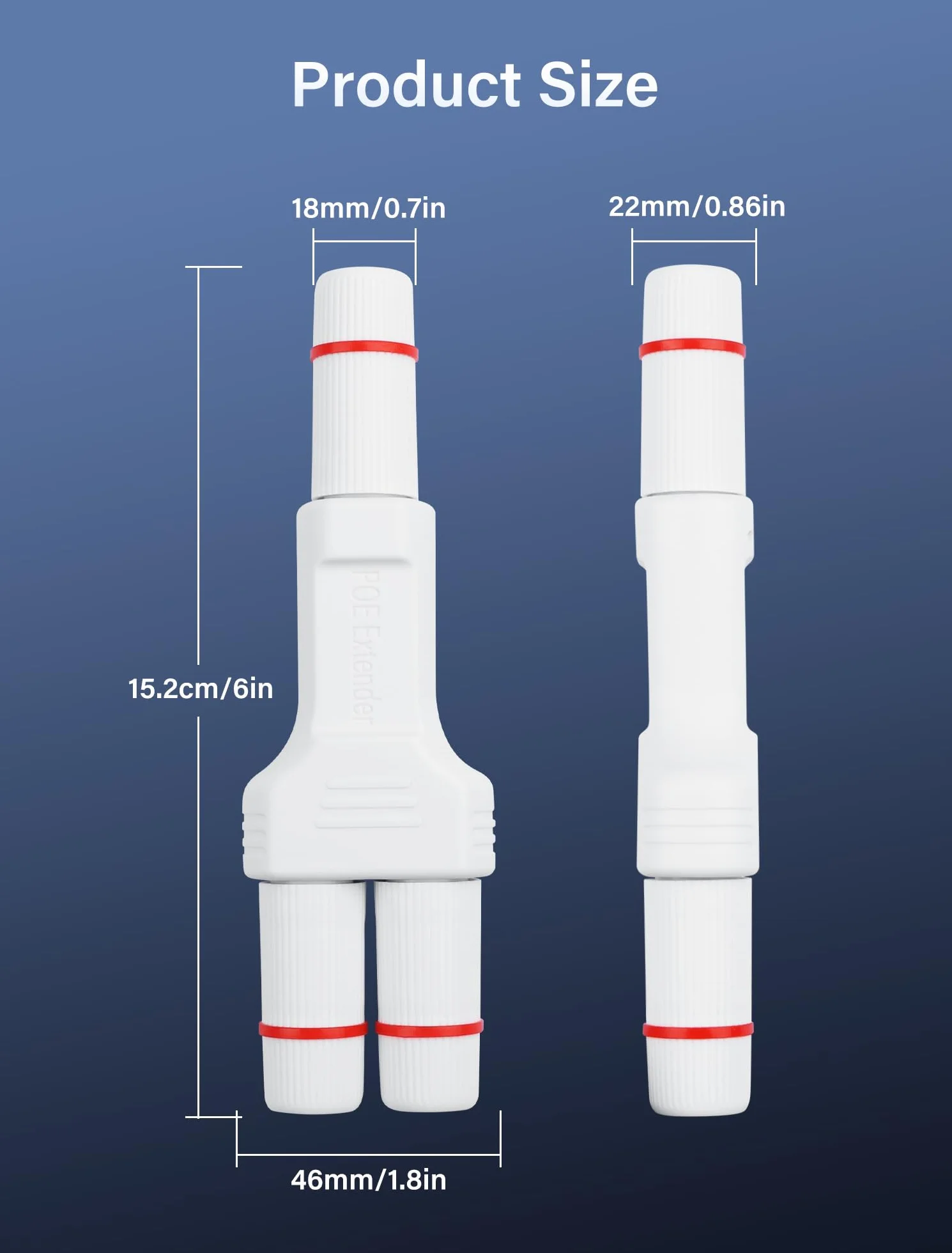 SinLoon IP67 Impermeabile PoE Extender POE Splitter 1 in 2 Out Extender 100m Estensione 10/100Mbps Ethernet Outdoor PoE Ripetitore per Telecamera IP Plug and Play