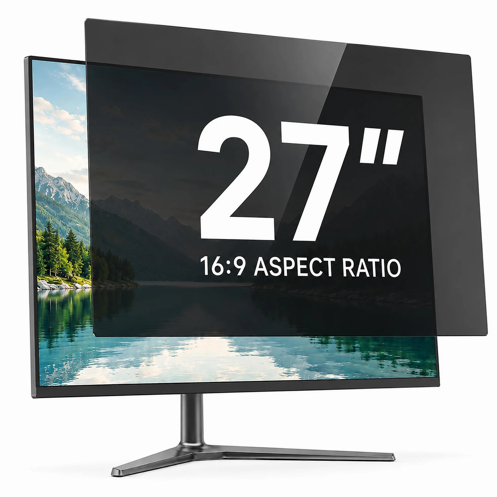 Filtro Privacy per Computer da 27" Widescreen 16:9, Filtro Privacy, Anti Spia e antiriflesso, Protezione dalla Luce Blu (598 mm x 337 mm)