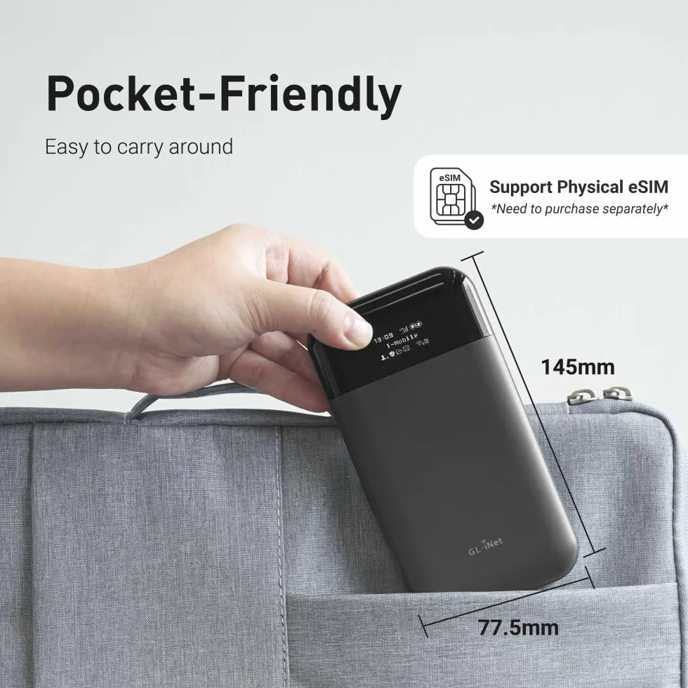 GL.iNet GL-E750V2 MUDI Hotspot Wi-Fi 4G LTE portatile 7000mAh OpenWrt versione globale