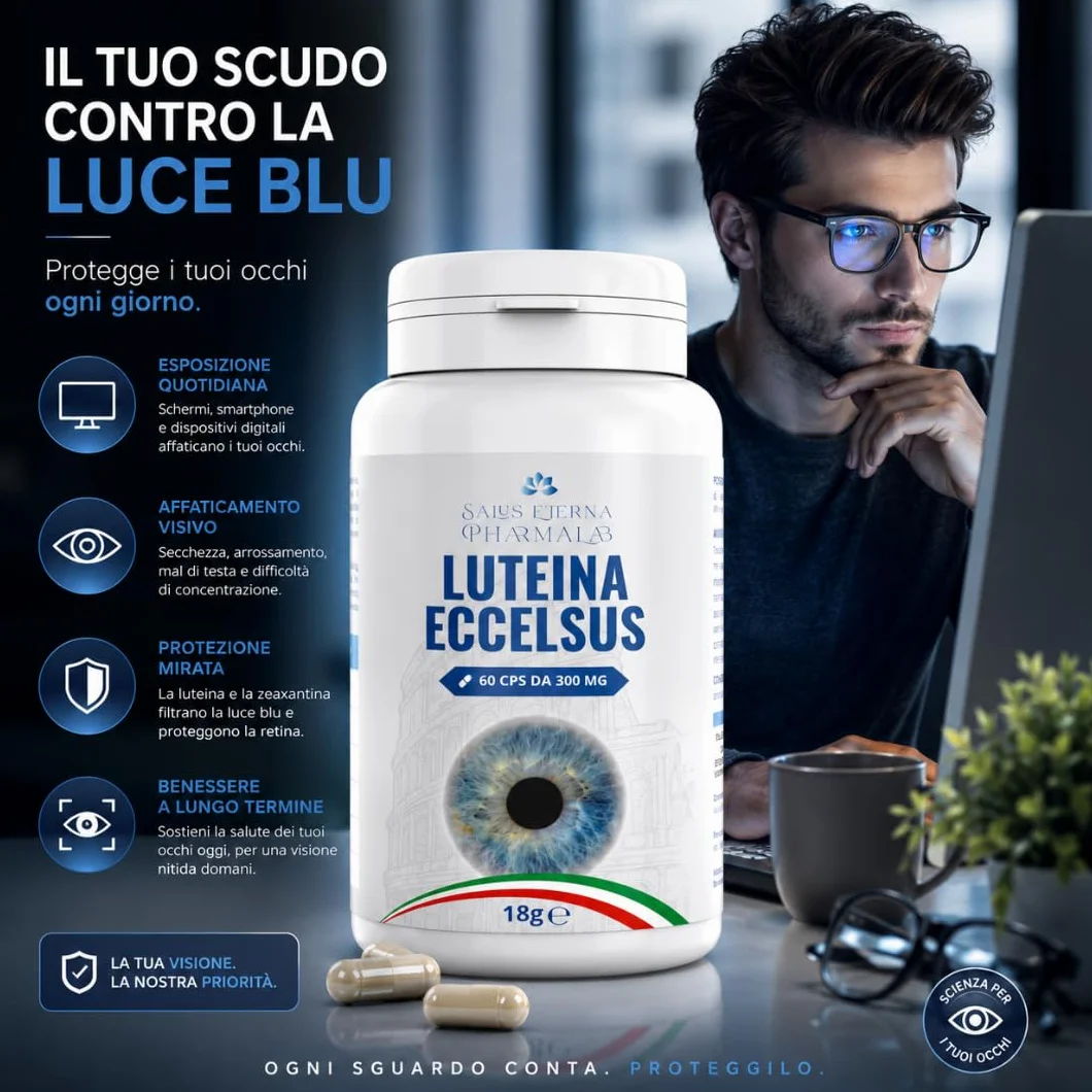 Salus Eterna Integratore Vista Luteina Zeaxantina 60 Capsule Ginkgo Vitamine Antiossidanti