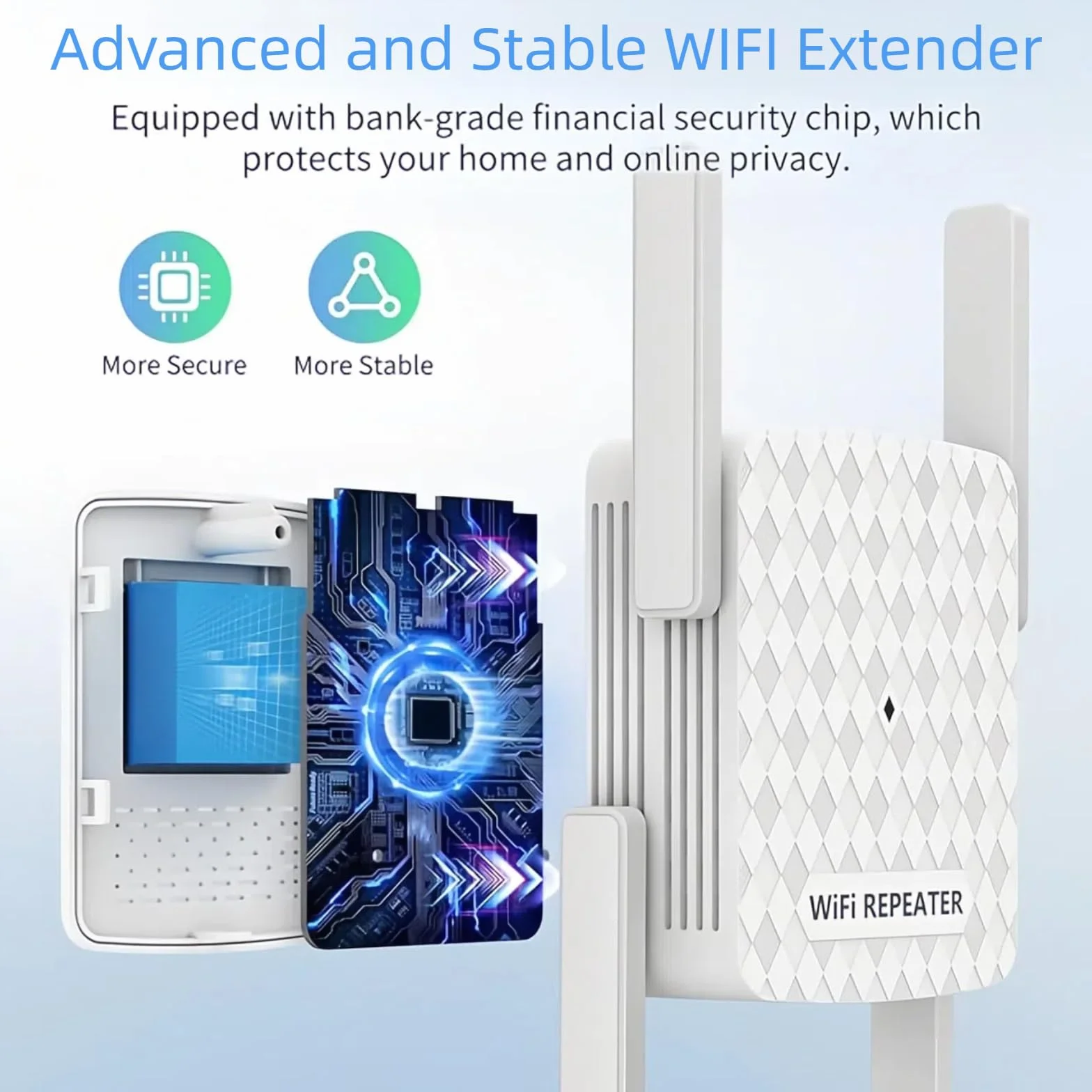 COOYA Extender WiFi Più Veloce nel 2026, Ripetitore Wireless Internet, Casa copre fino a 10.000 metri quadrati, 35 Dispositivi, Booster WiFi 1200Mbps Con Porte RJ45, Dual Band 2.4G/5G, 4 Antenne